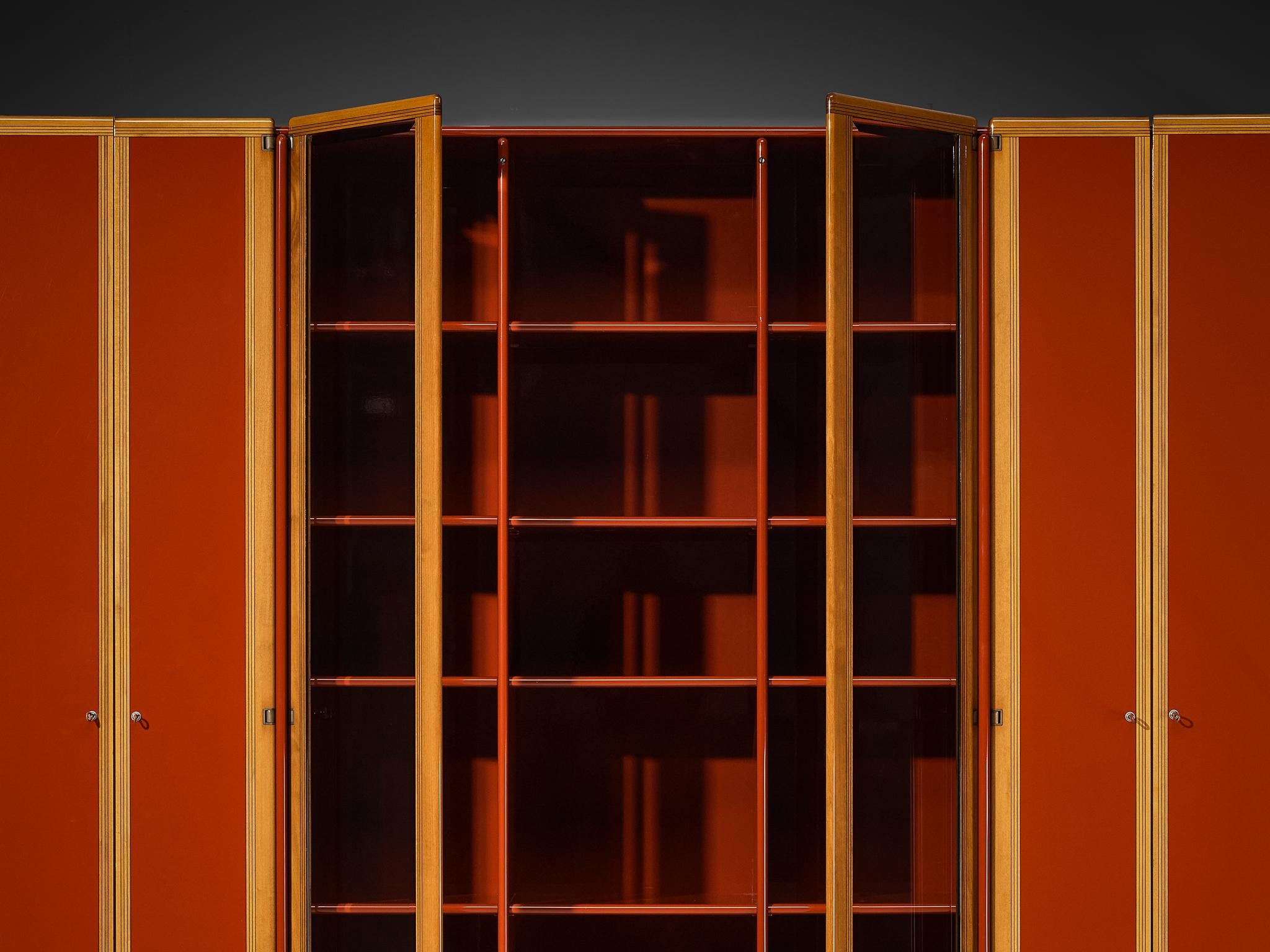 Große Vitrine oder Sideboard „Artona“ von Afra & Tobia Scarpa für Maxalto in Rot im Angebot 5