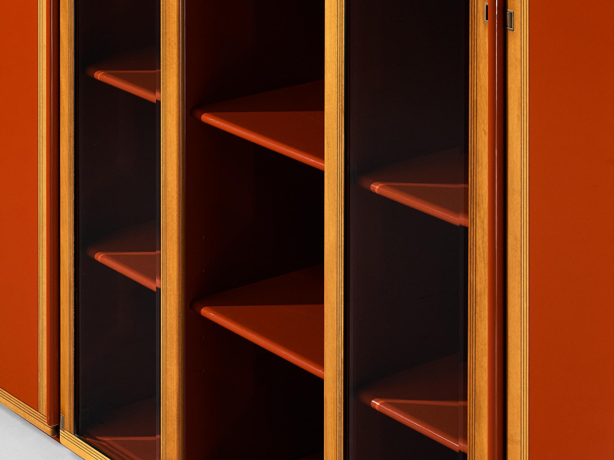 Große Vitrine oder Sideboard „Artona“ von Afra & Tobia Scarpa für Maxalto in Rot im Angebot 6