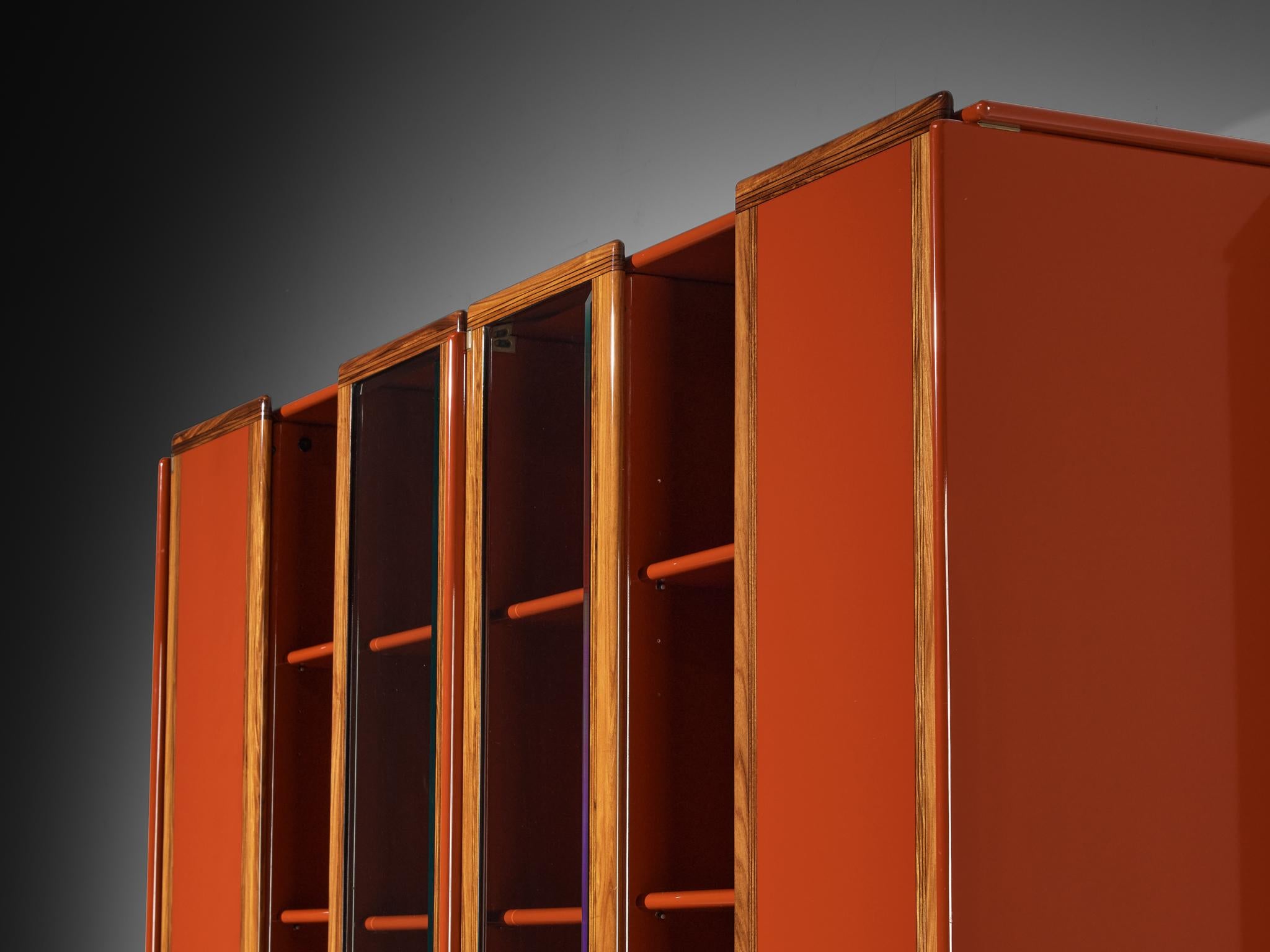Große Vitrine oder Sideboard „Artona“ von Afra & Tobia Scarpa für Maxalto in Rot (Italienisch) im Angebot