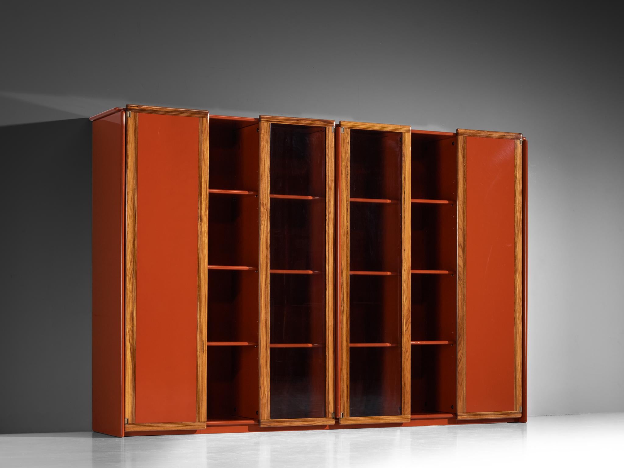 Große Vitrine oder Sideboard „Artona“ von Afra & Tobia Scarpa für Maxalto in Rot (Messing) im Angebot