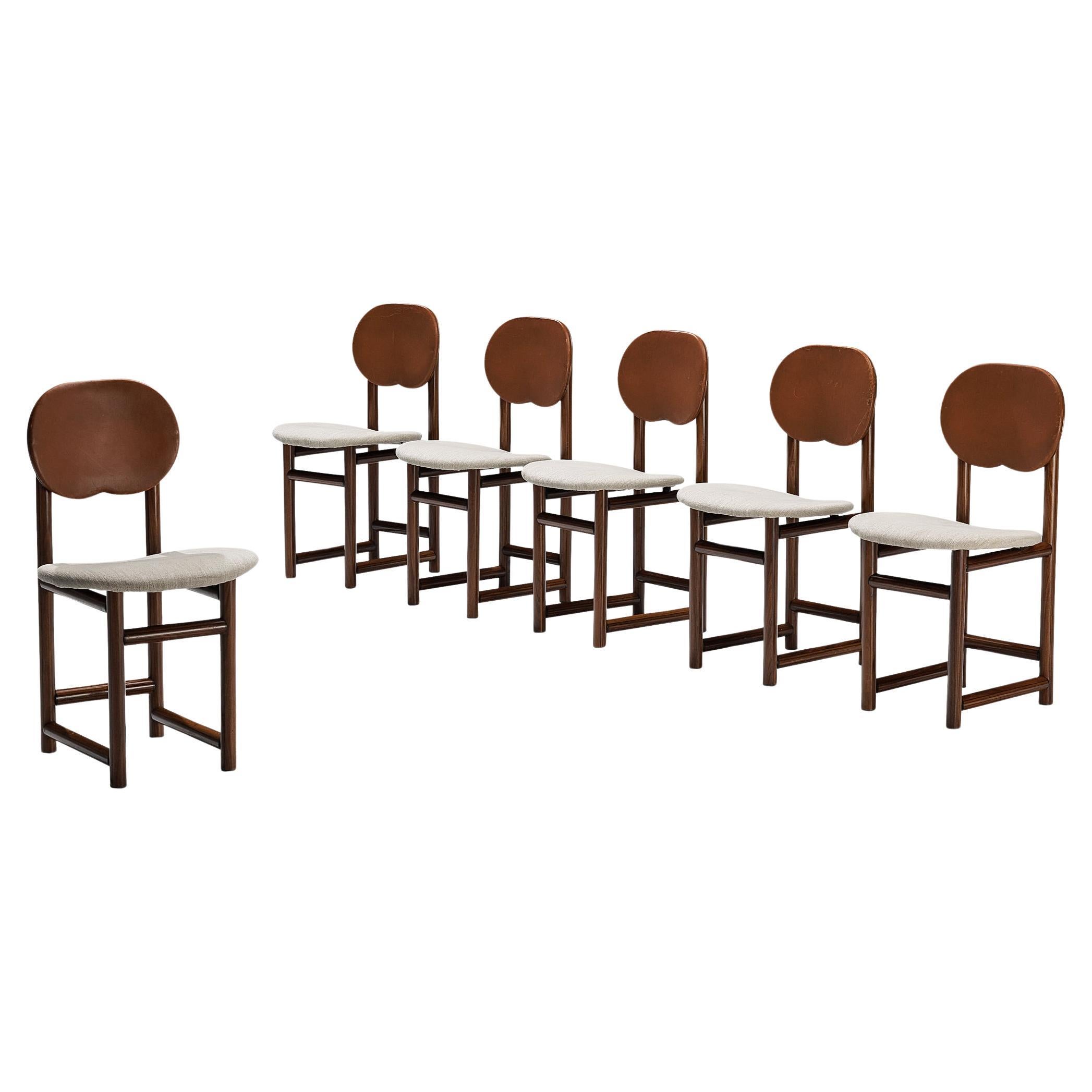 Afra & Tobia Scarpa for Maxalto 'New Harmony' Set of Six Dining Chairs 