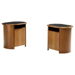 Afra & Tobia Scarpa for Maxalto Pair of 'Artona' Night Stands in Walnut 