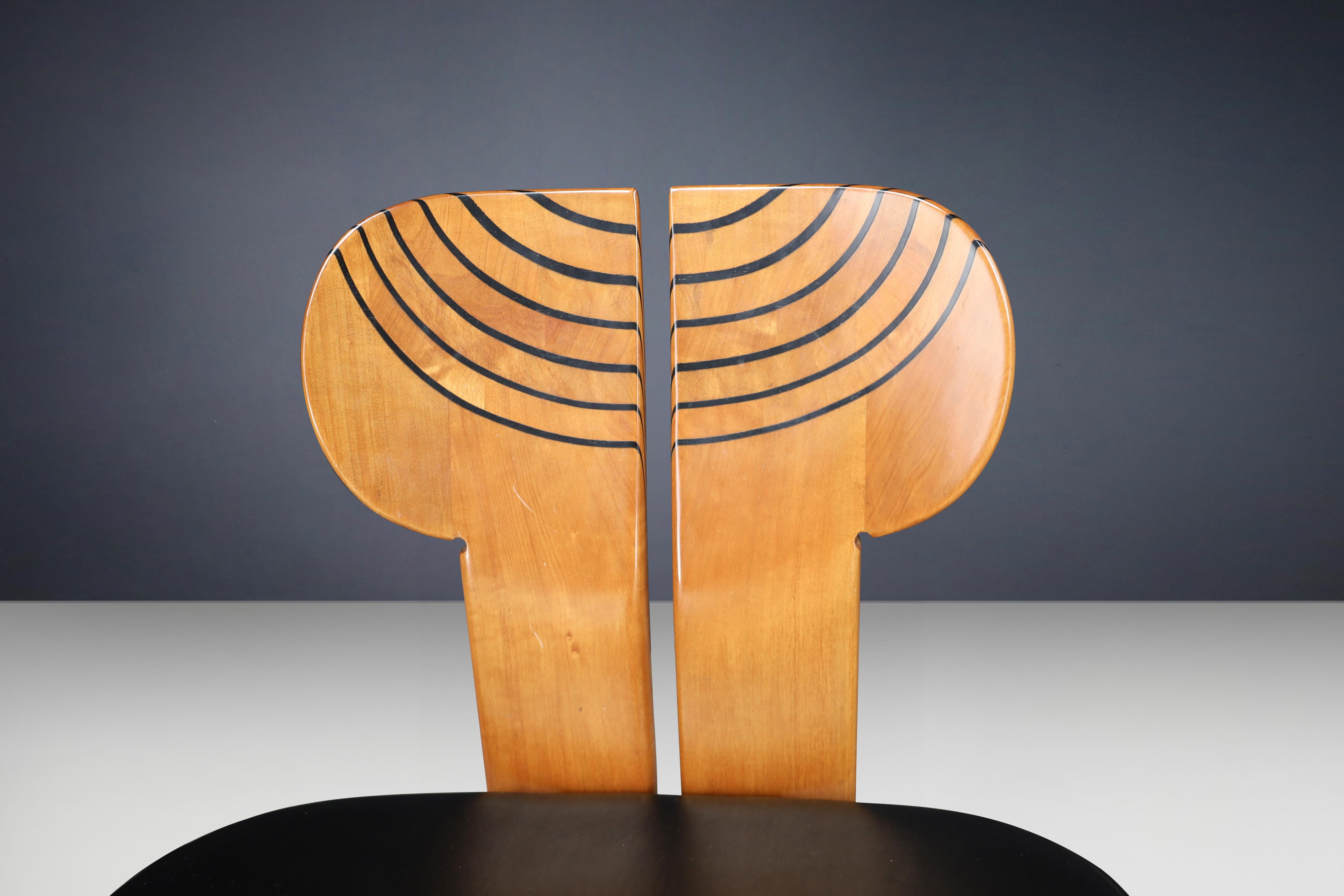 Ensemble de 12 chaises de salle à manger Africa de Afra & Tobia Scarpa pour Maxalto, Italie, 1975 en vente 4