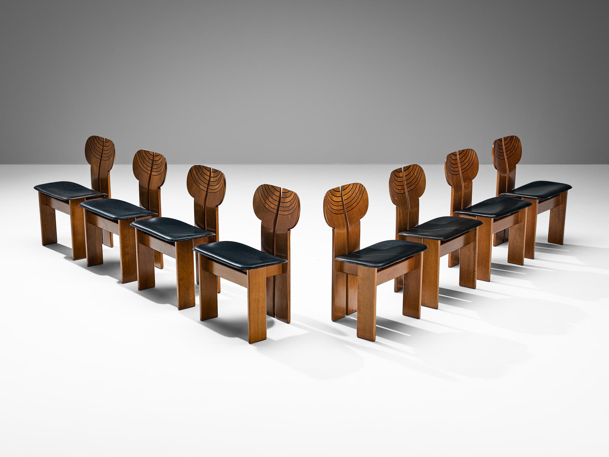 Afra & Tobia Scarpa for Maxalto Set of Eight 'Africa' Dining Chairs 3