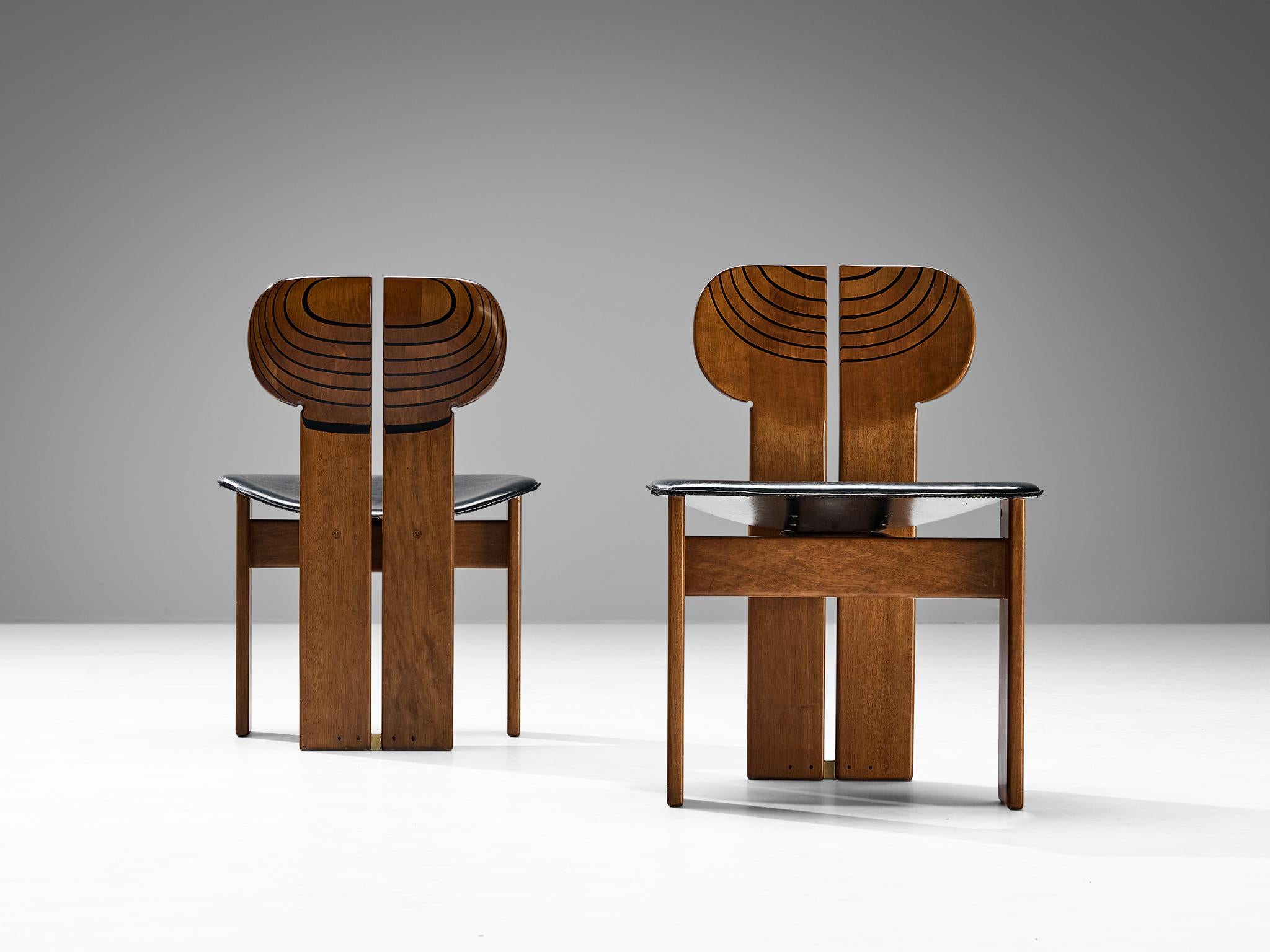 Afra & Tobia Scarpa for Maxalto Set of Eight 'Africa' Dining Chairs 4