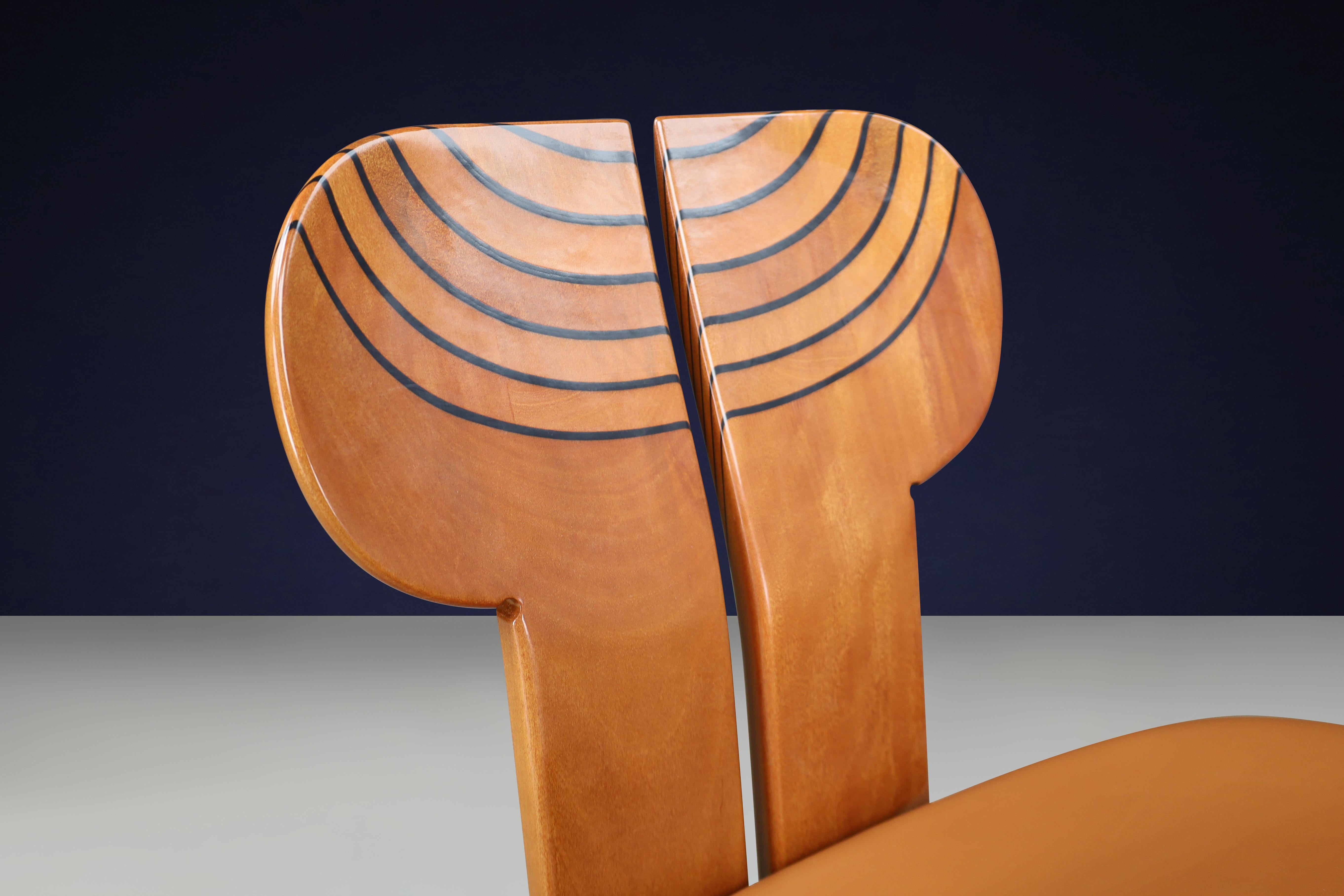 Ensemble de huit chaises de salle à manger Africa de Afra & Tobia Scarpa pour Maxalto, Italie, 1975 en vente 7