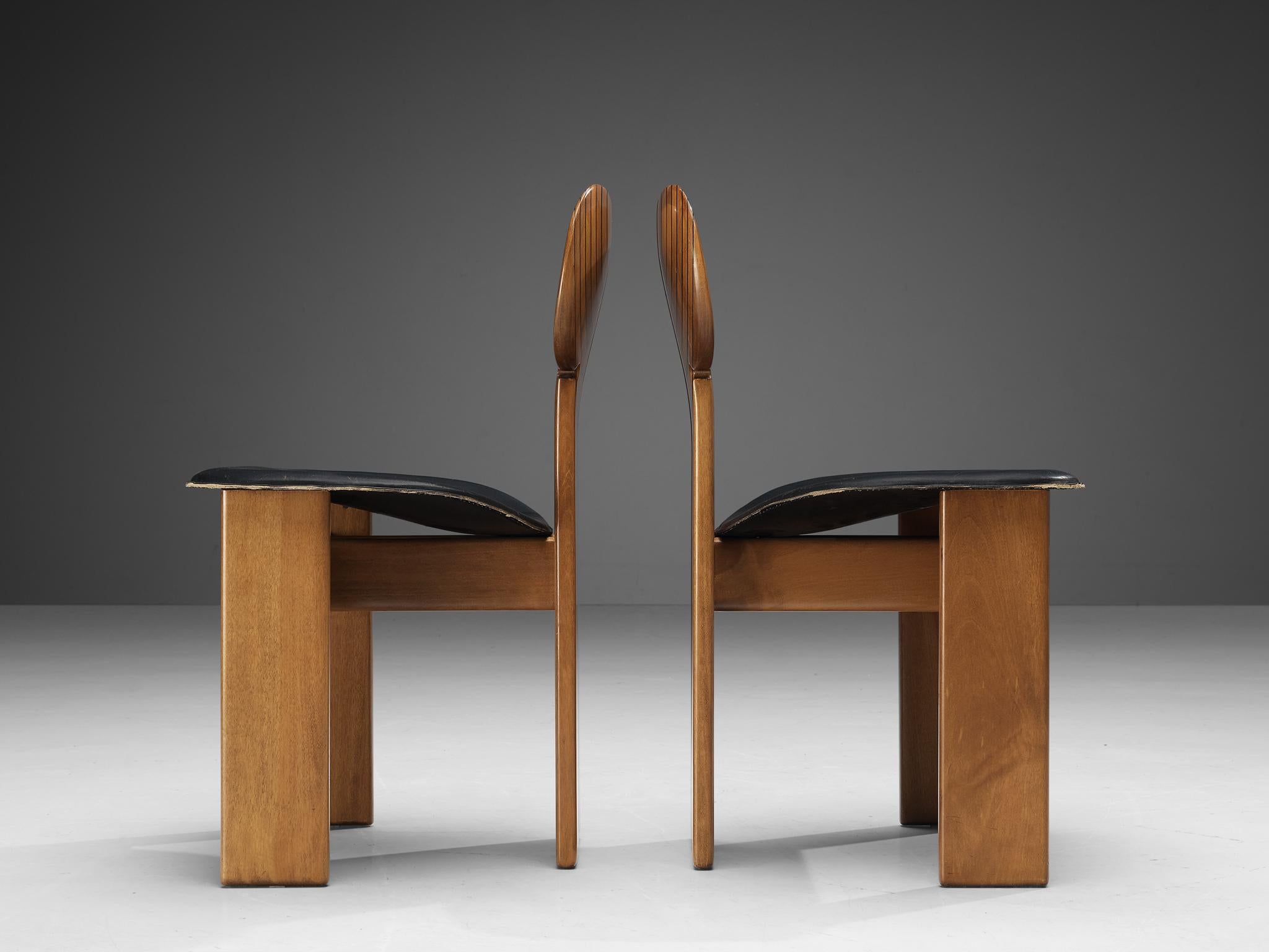 Afra & Tobia Scarpa for Maxalto Set of Six 'Africa' Dining Chairs 2