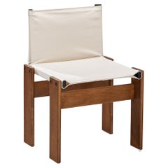 Afra & Tobia Scarpa for Molteni 'Monk' Dining Chair in Off-White Canvas