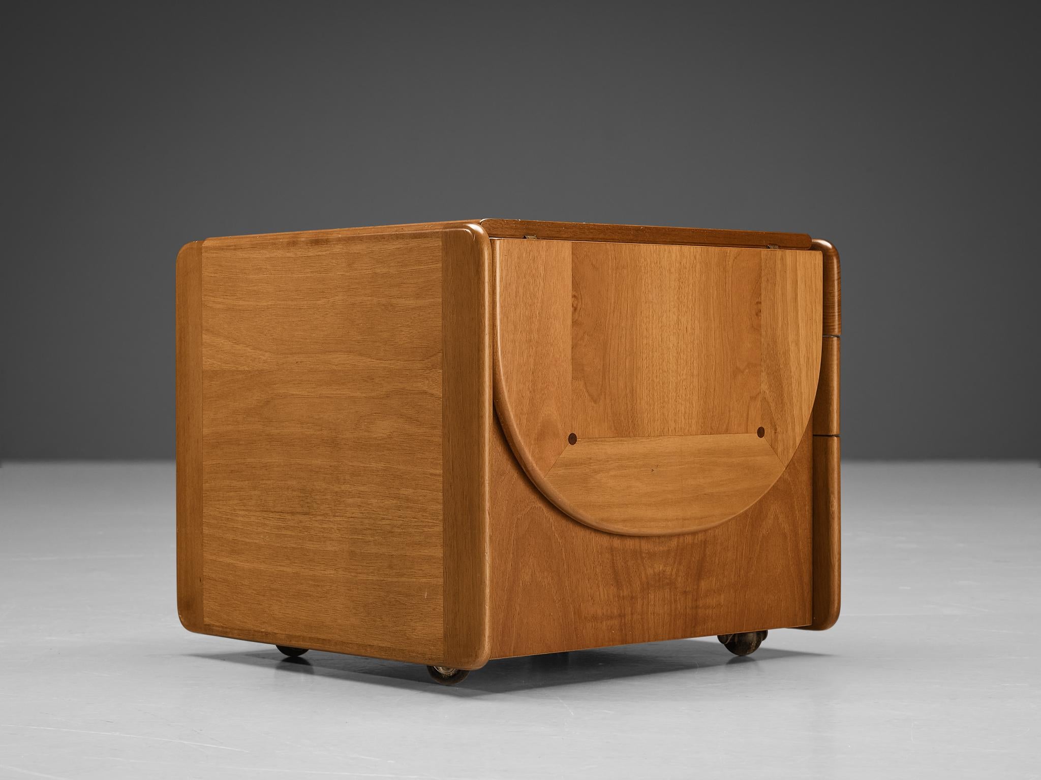 Italian Afra & Tobia Scarpa for Molteni Pair of Nightstands in Walnut