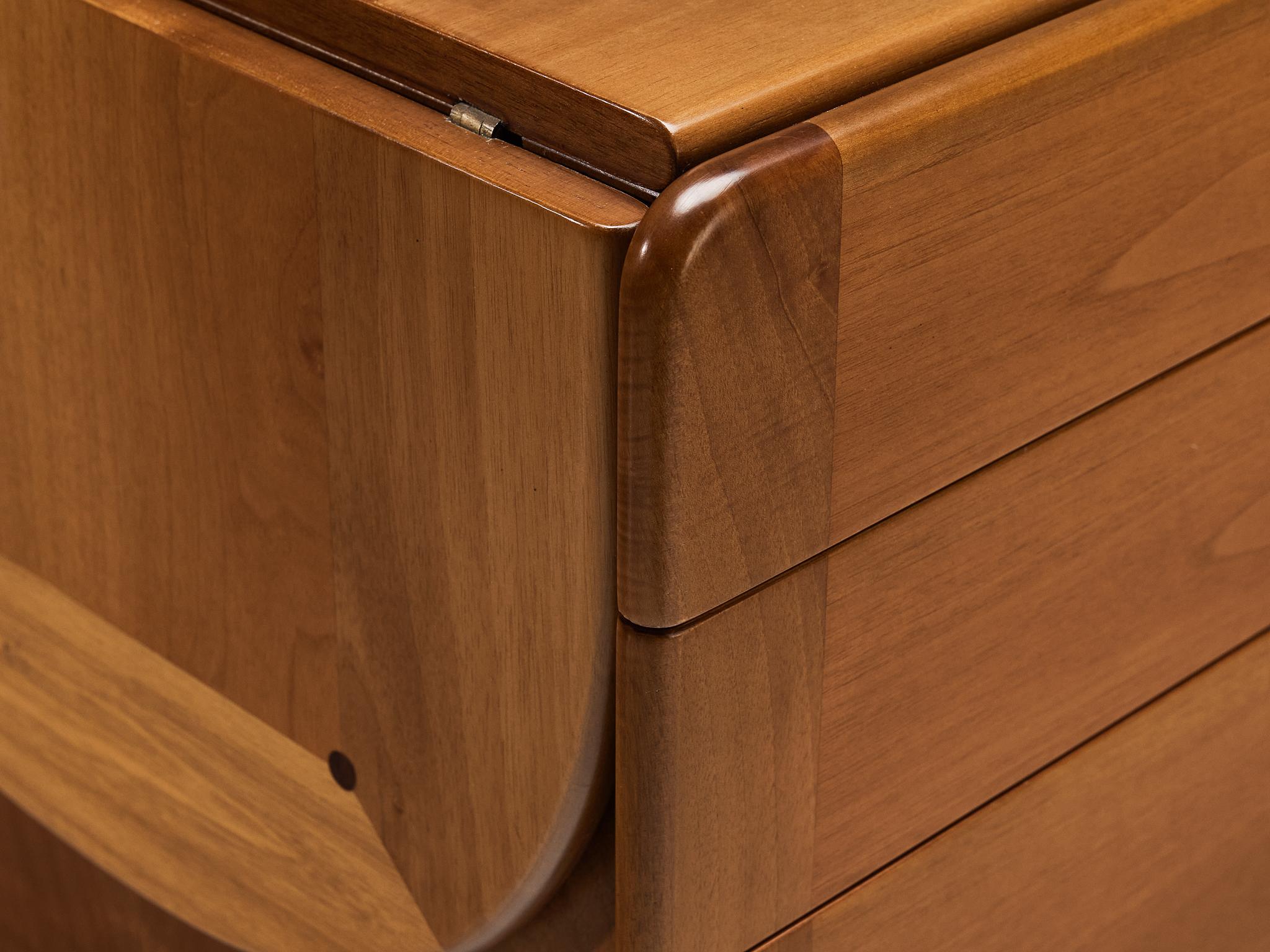 Late 20th Century Afra & Tobia Scarpa for Molteni Pair of Nightstands in Walnut