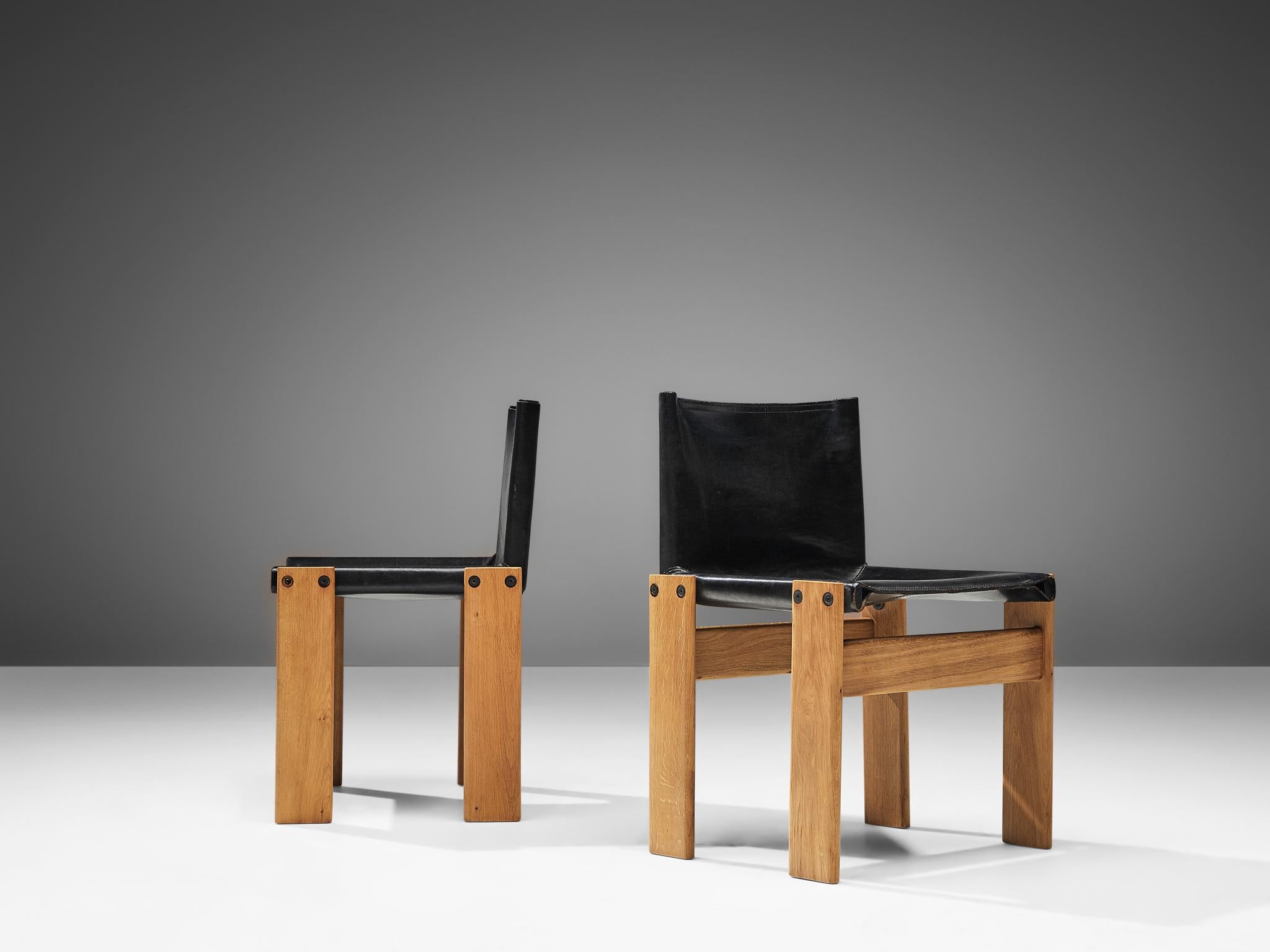 Italian Afra & Tobia Scarpa for Molteni Set of Ten 'Monk' Chairs 