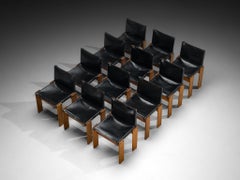 Afra & Tobia Scarpa for Molteni Set of Twelve 'Monk' Dining Chairs