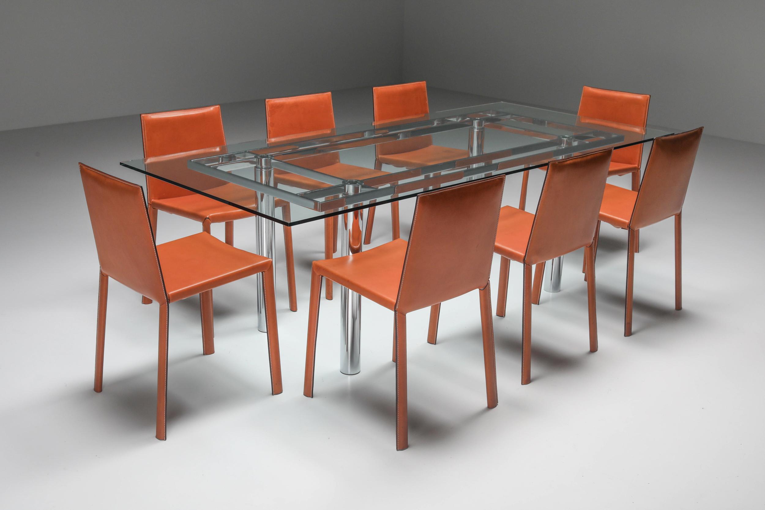 Afra & Tobia Scarpa Glass & Chrome Dining Table, 1970's, Italian Design Classics 4