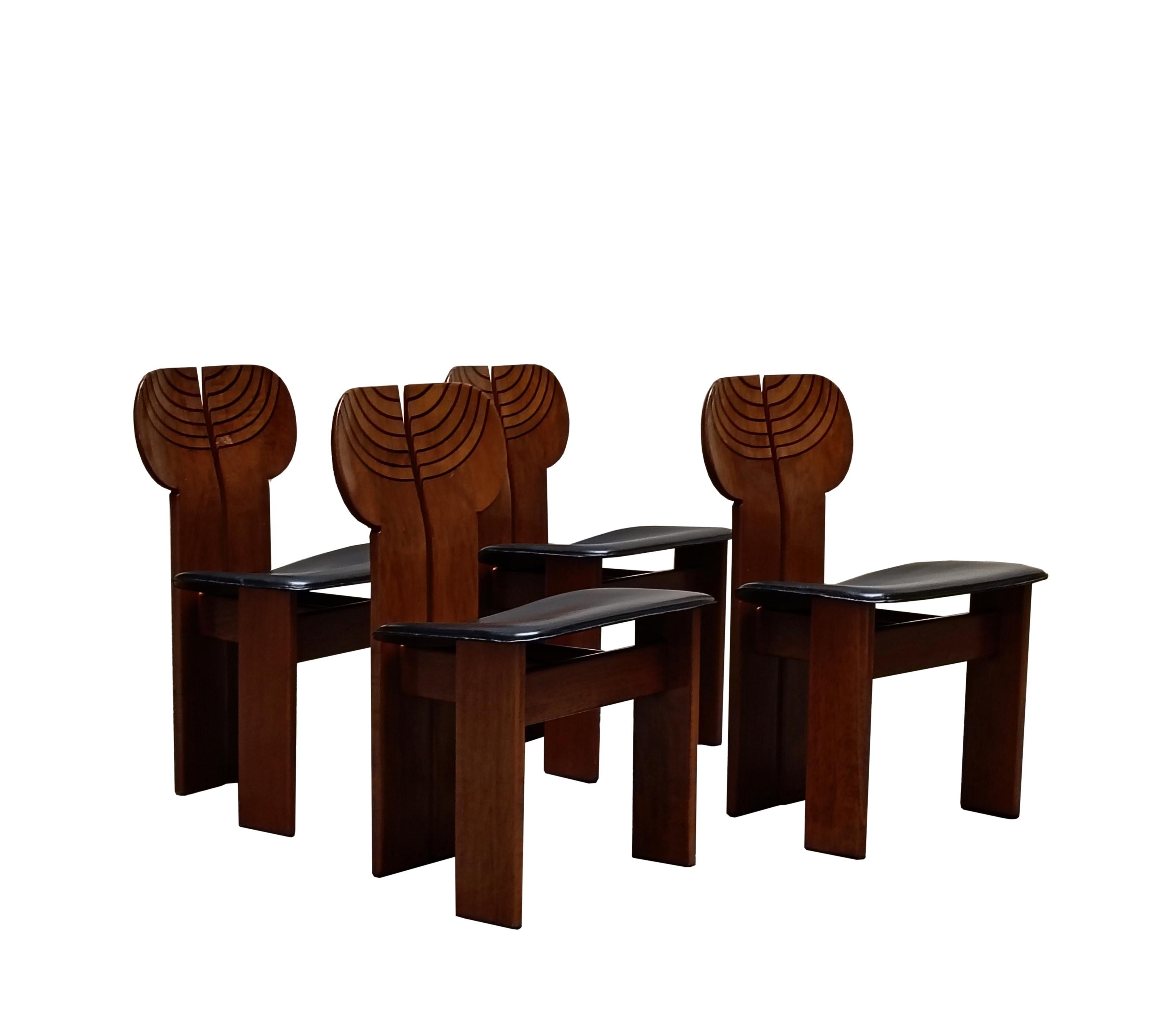Afra & Tobia Scarpa Group of 4 Chairs 