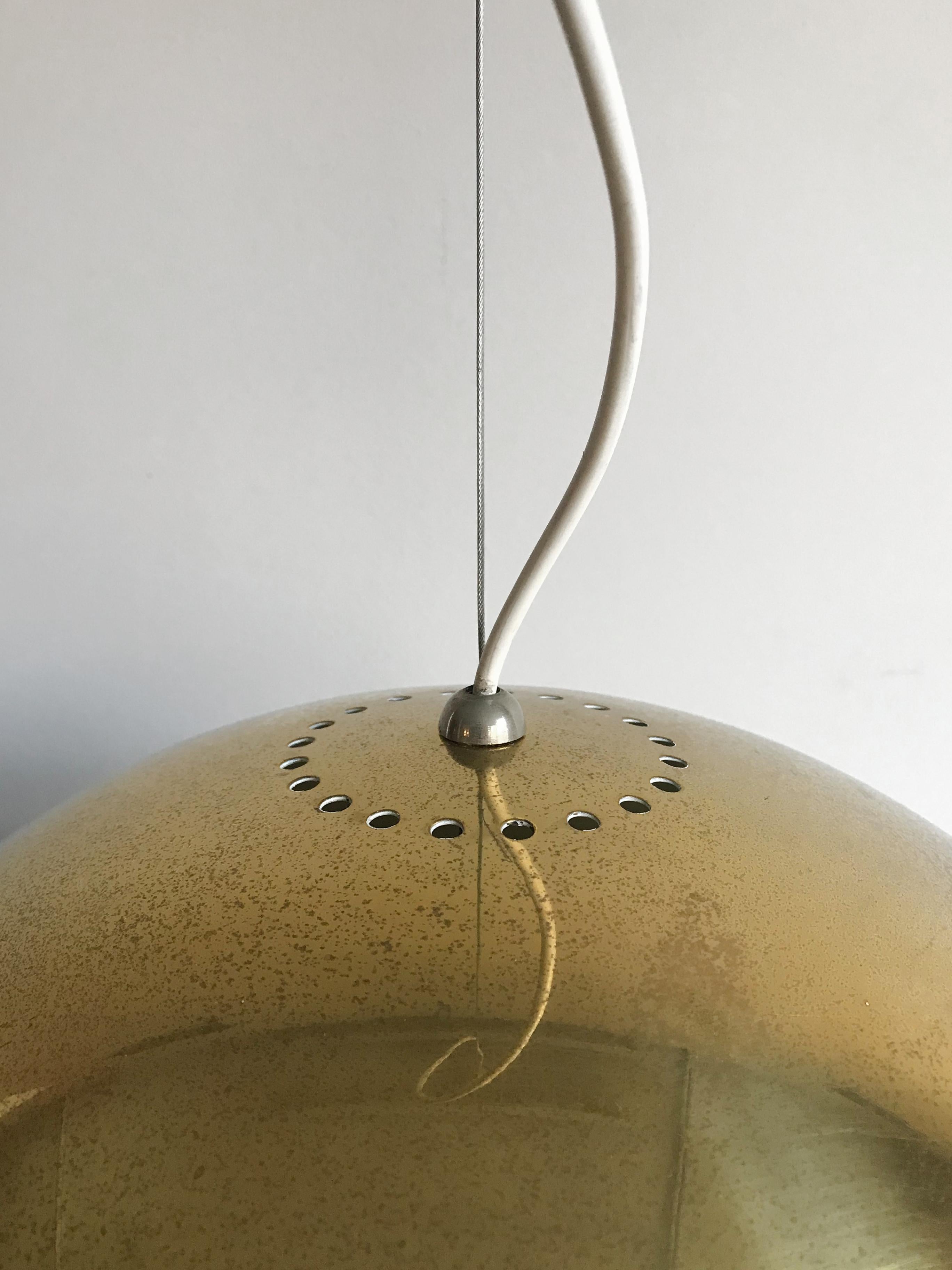 Afra & Tobia Scarpa Italian Brass Pendant Lamp Model Nictea for Flos, 1960s 8