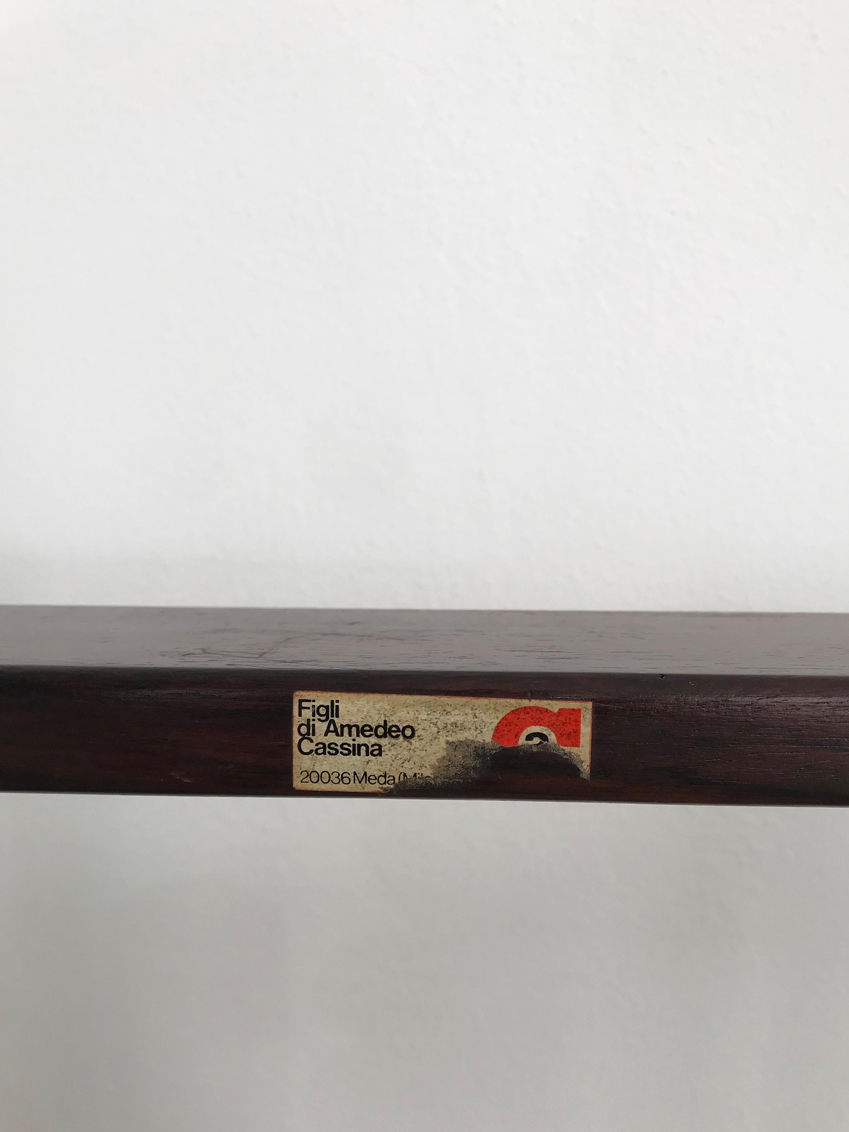 Schwarz-weißer Couchtisch aus italienischem Holz von Afra & Tobia Scarpa für Cassina, 1960er Jahre im Angebot 12