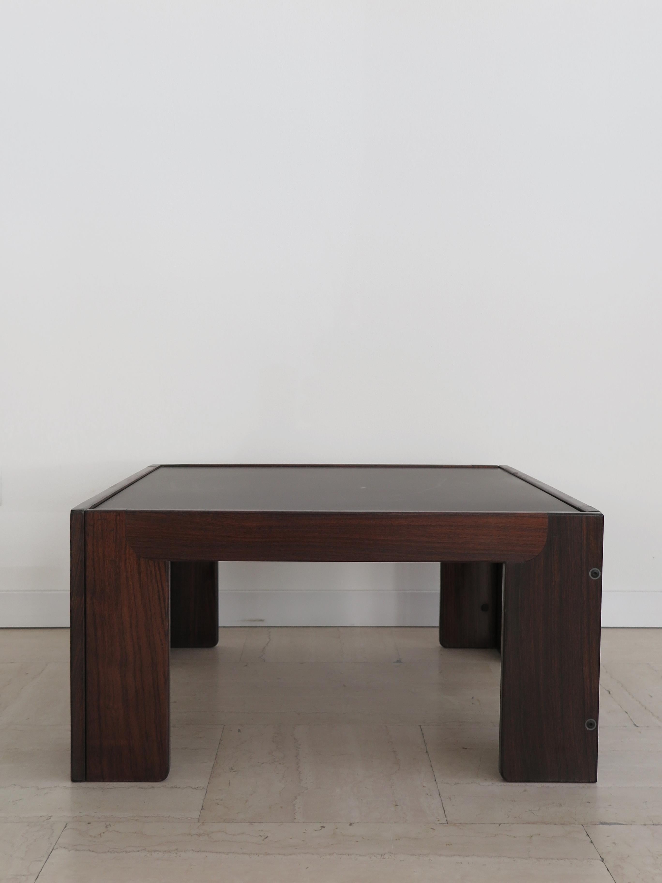 Mid-20th Century Afra & Tobia Scarpa Italian Wood Black & White Coffe Table for Cassina, 1960s For Sale