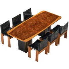Afra & Tobia Scarpa Large Artona Dining Table with Monk Dining Chairs