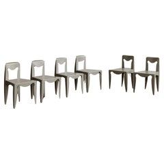 Chaises de salle à manger "Libertà" d'Afra & Tobia Scarpa pour Meritalia, 1989, ensemble de 6 pièces