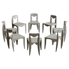 Sedie da pranzo "Libertà" di Afra & Tobia Scarpa per Meritalia, 1989, set da 8