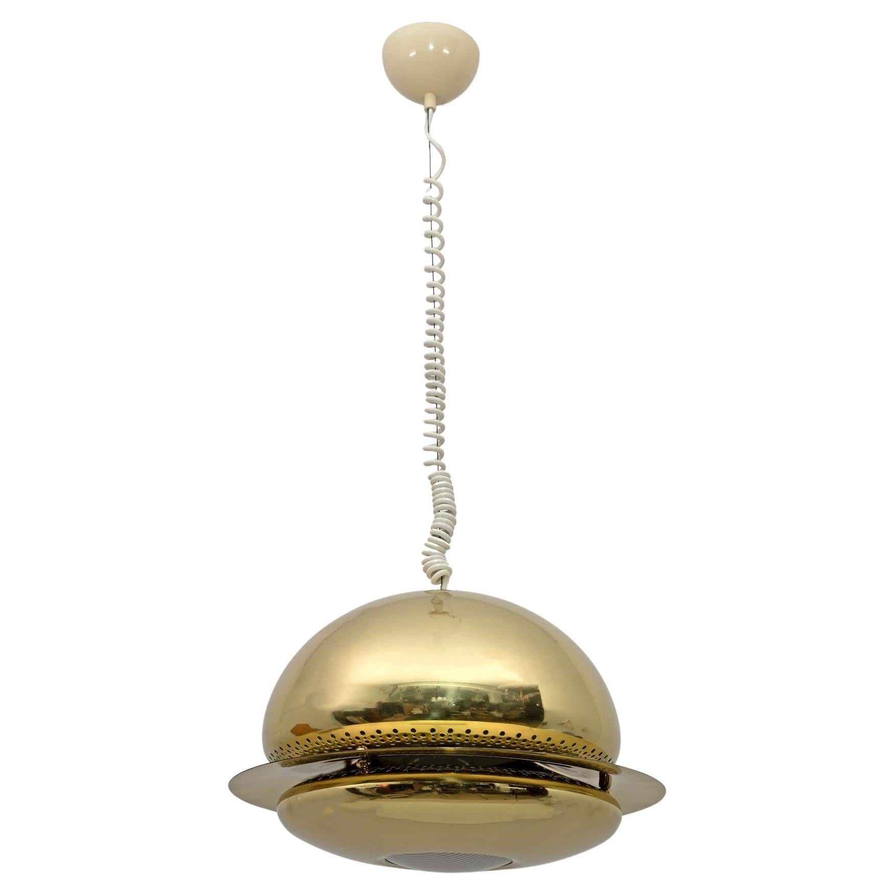 Afra & Tobia Scarpa Mid-century Modern Brass Pendant Nictea by Flos, Italy, 1961