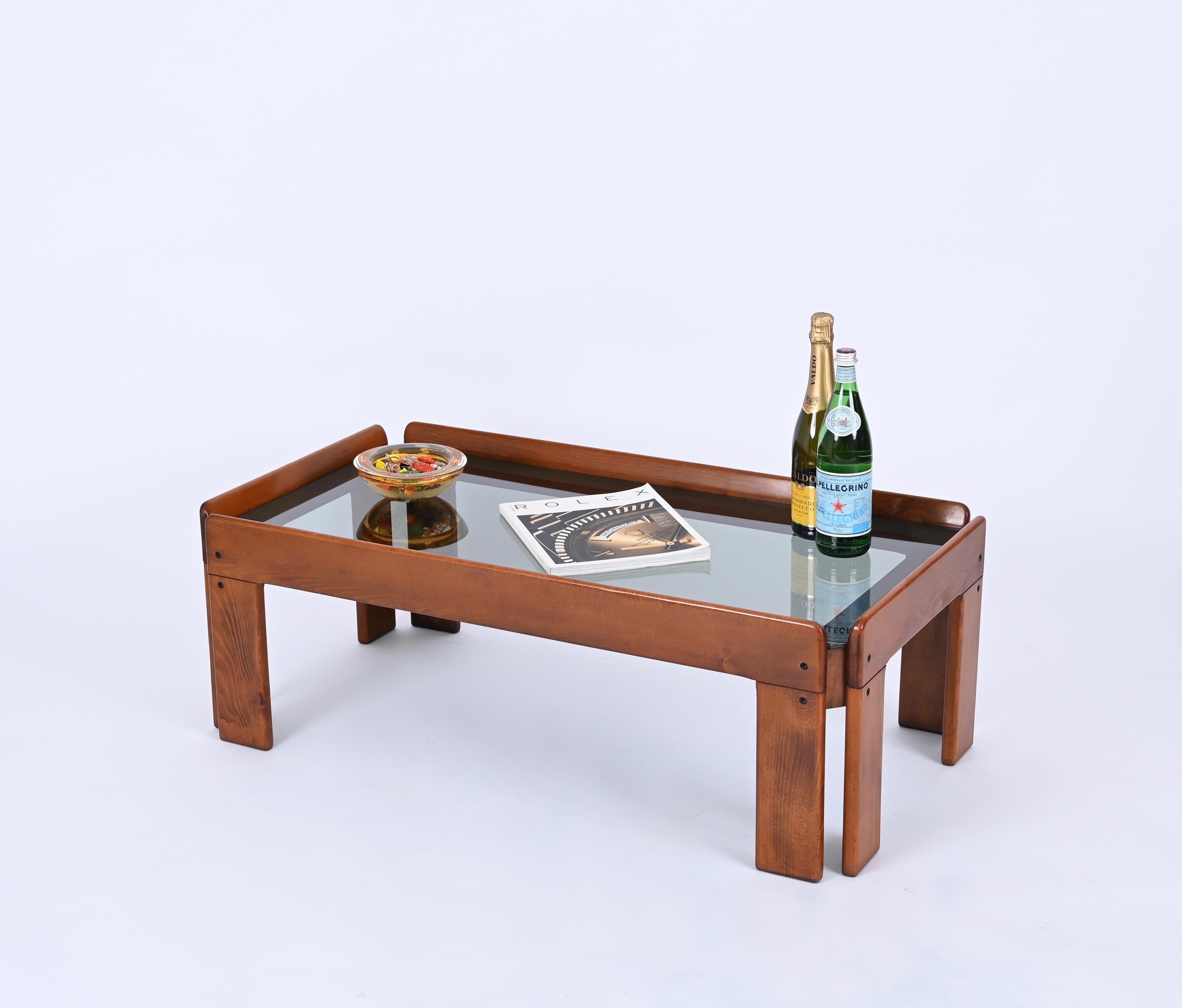 Mid-Century Modern Table basse du milieu du siècle dernier d'Afra & Tobia Scarpa pour Cassina, Italie, années 1960 en vente