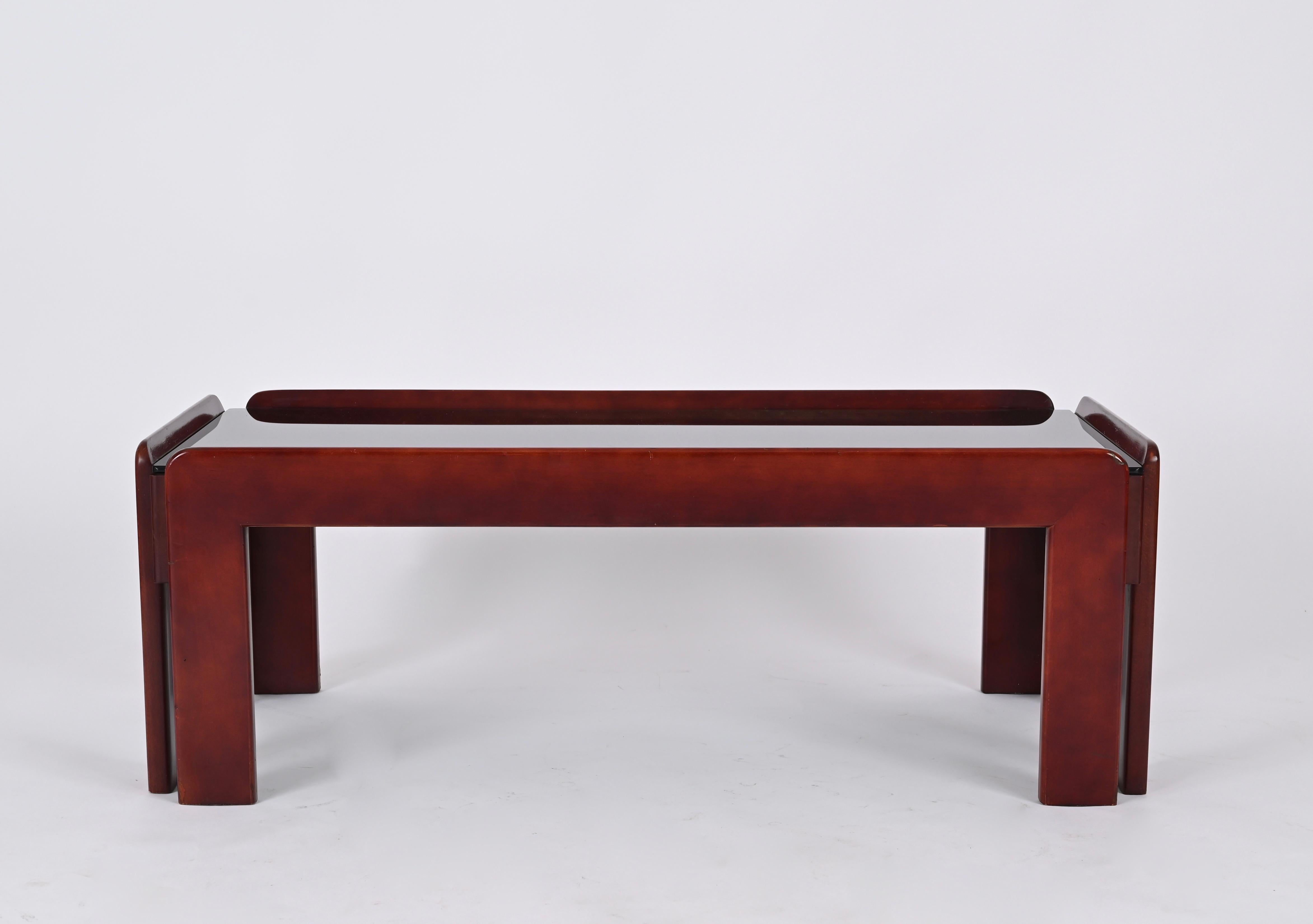 Mid-Century Modern Afra & Tobia Scarpa Mid-Century Walnut Coffee Table for Cassina, Italy 1960s For Sale