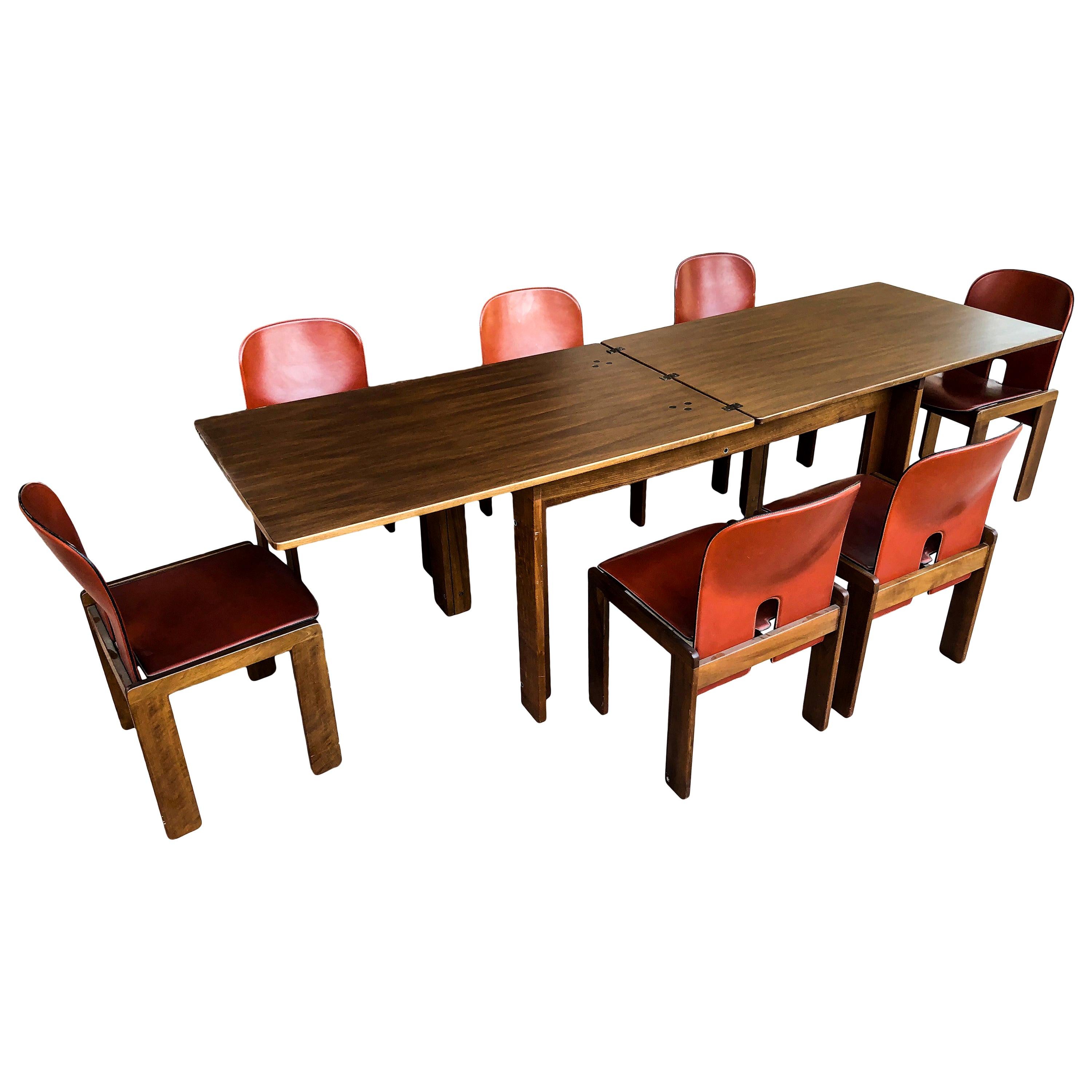 Afra 
Tobia Scarpa Midcentury "121" and "778" Dining Room Set for Cassina, 1967