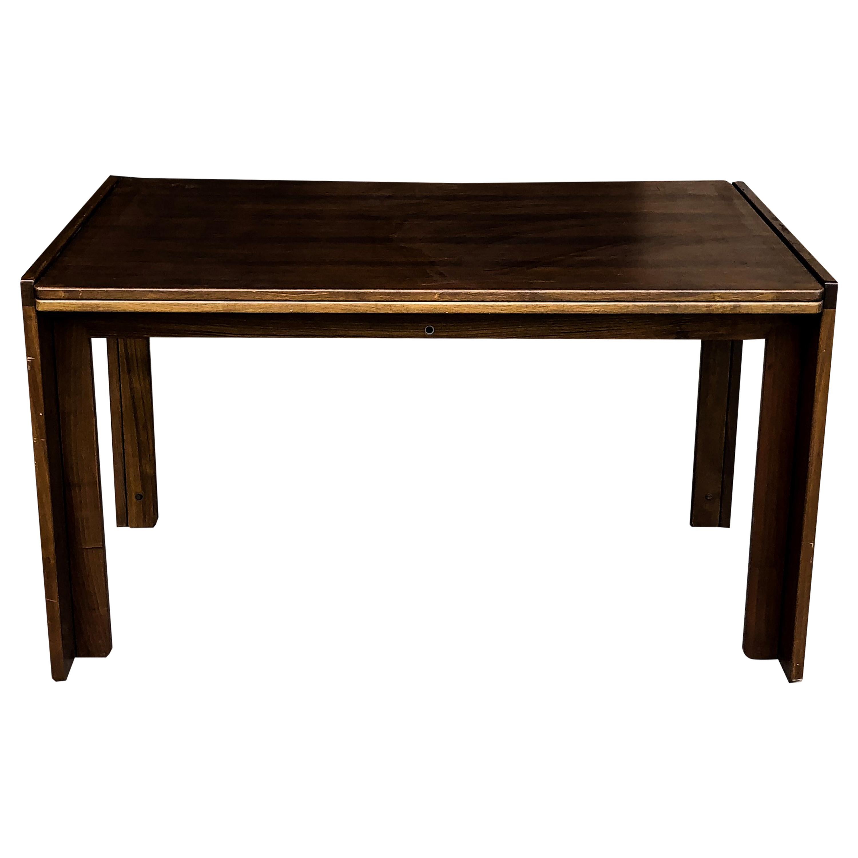 Noyer Table à manger extensible Midcentury 778 de Afra & Tobia Scarpa pour Cassina, 1967 en vente