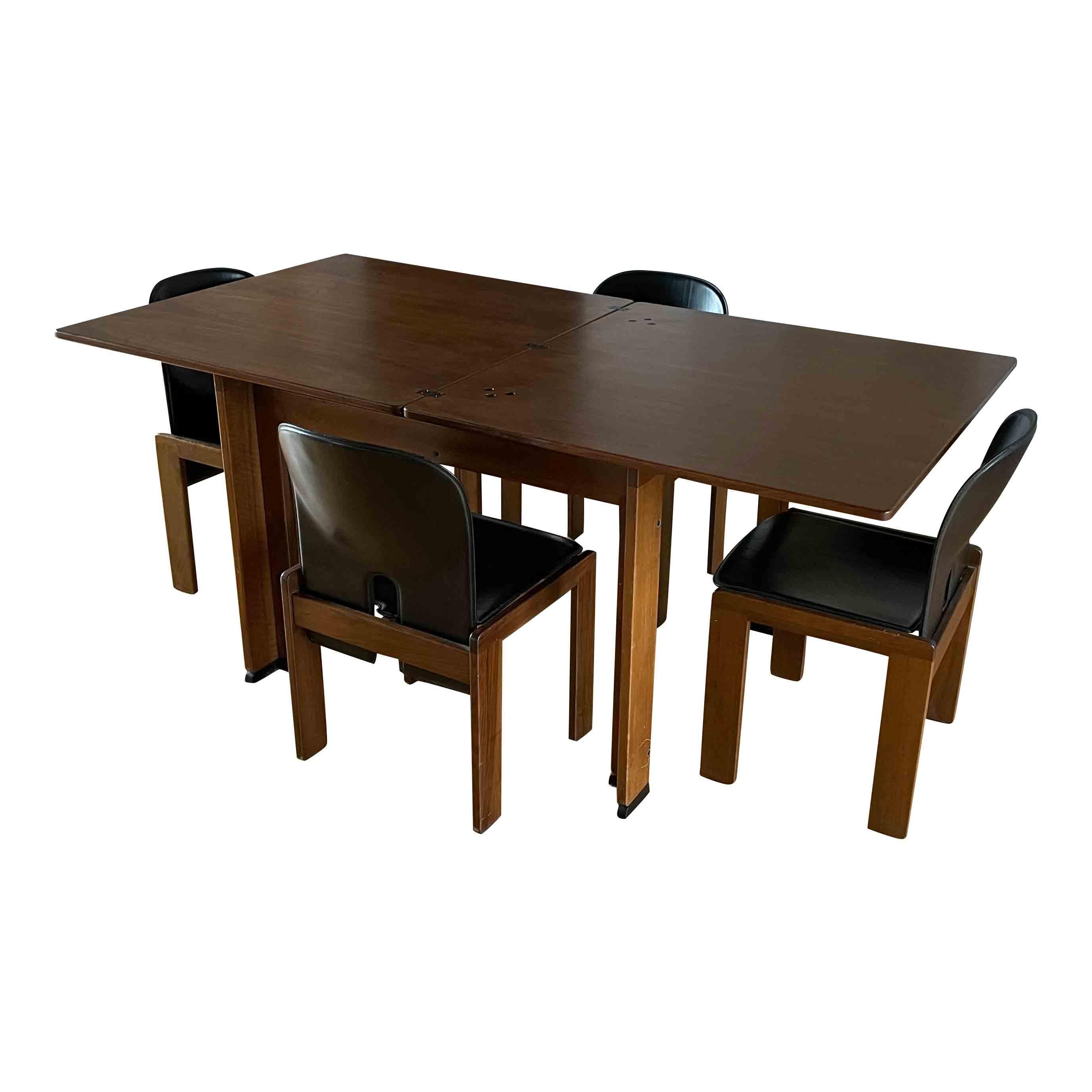 Afra & Tobia Scarpa Midcentury “778” Extensible Dining Table for Cassina, 1967 For Sale 1
