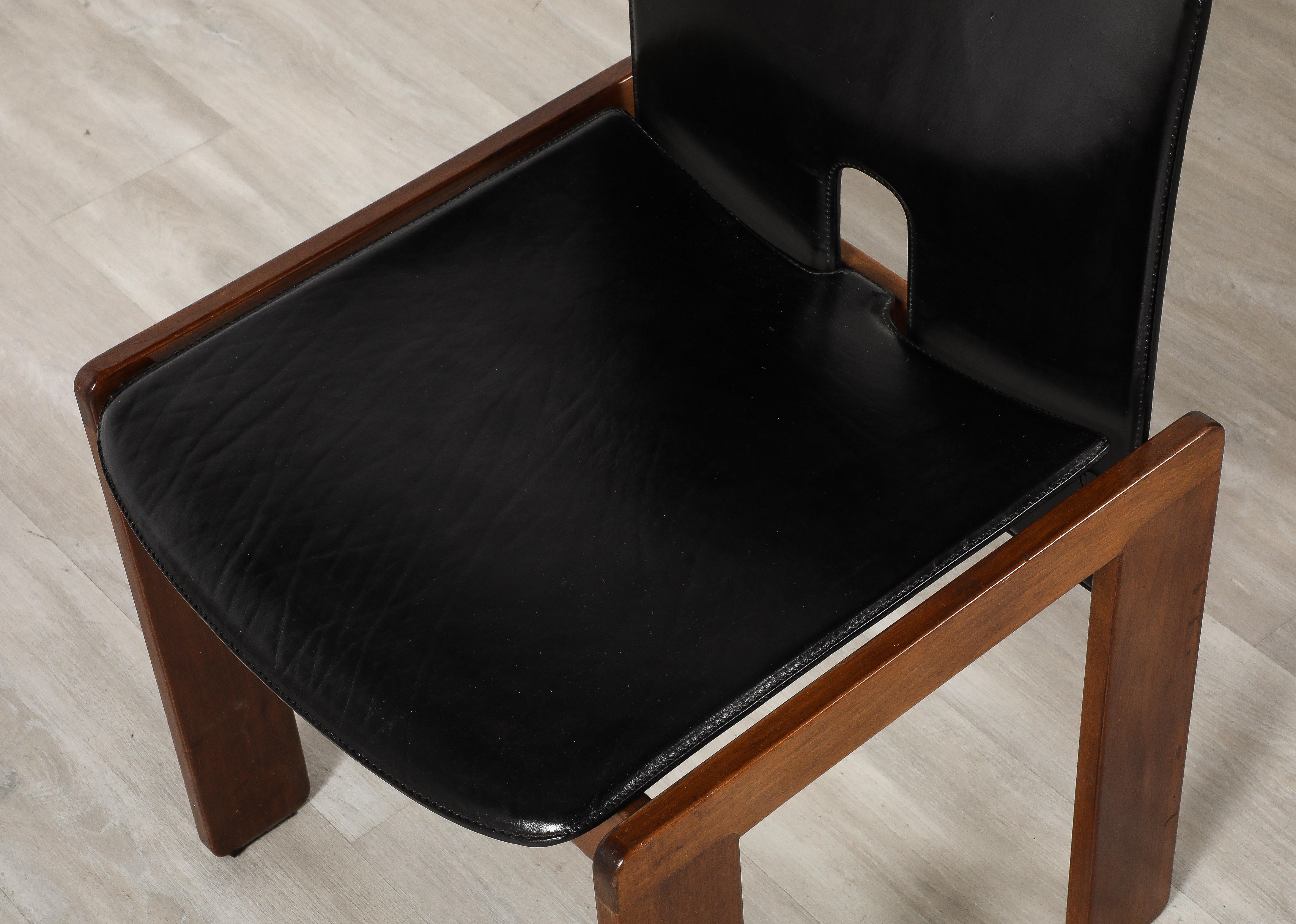 Afra & Tobia Scarpa Modello '121' Set di quattro sedie da pranzo per Cassina, 1965 in vendita 6