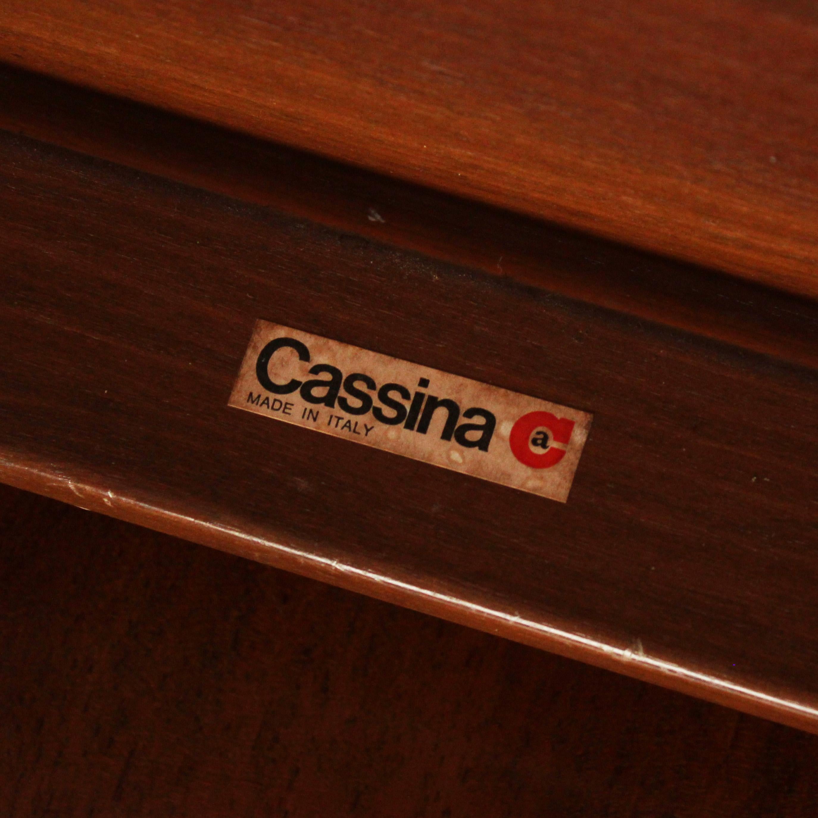 Afra & Tobia Scarpa Model 777 Walnut Nesting Coffee Tables for Cassina, 1965 For Sale 14