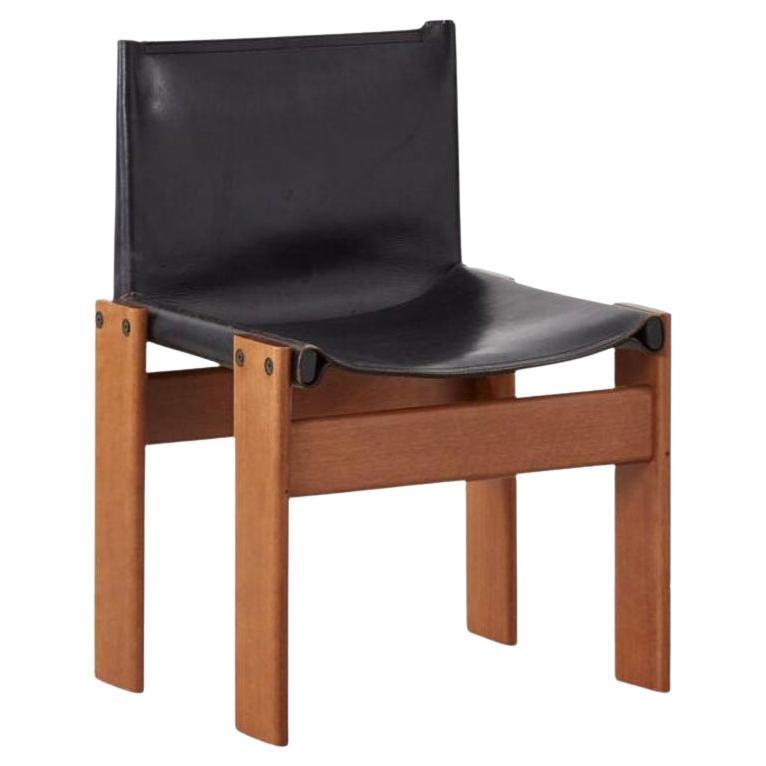 Schwarzer Stuhl "Monk" von Afra & Tobia Scarpa für Molteni, Italien, 1974 im Angebot