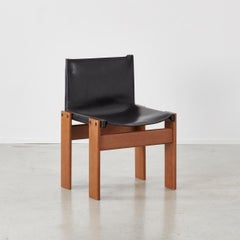 Pair Afra & Tobia Scarpa Monk Black Chairs for Molteni, Italy 1974