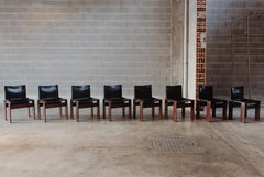 Afra & Tobia Scarpa "Monk" Chairs for Molteni, 1973, Set of 8