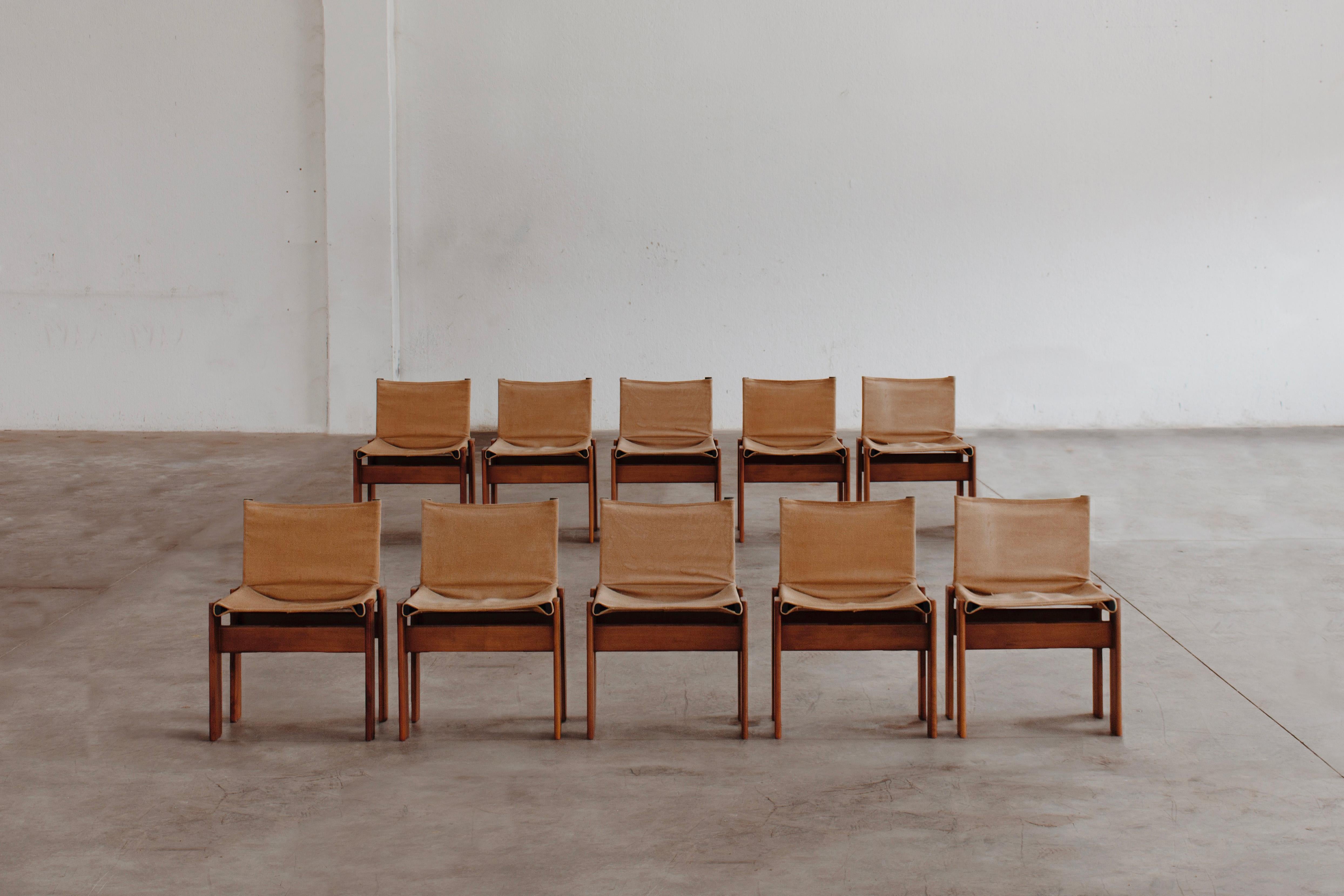 Afra & Tobia Scarpa „Monk“-Stühle für Molteni, 1974, Set von 10 Stühlen im Angebot 5