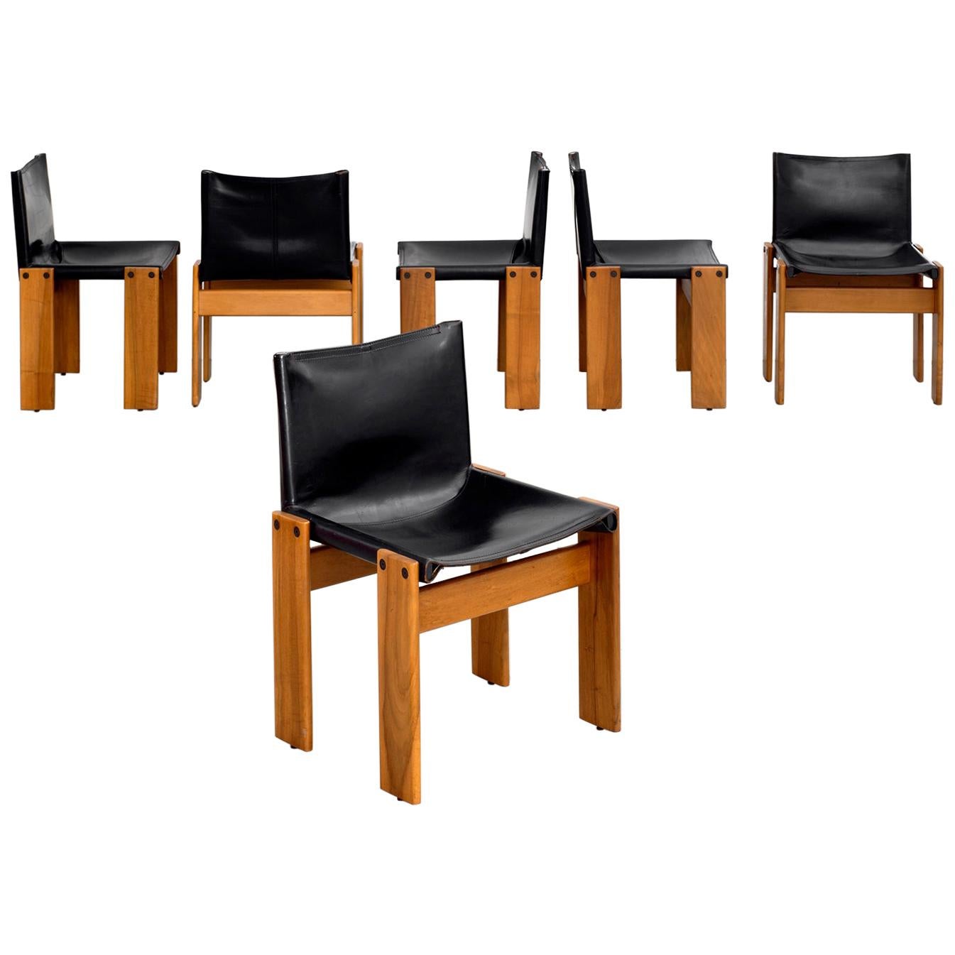 Afra & Tobia Scarpa "Monk" Chairs, Set of 6
