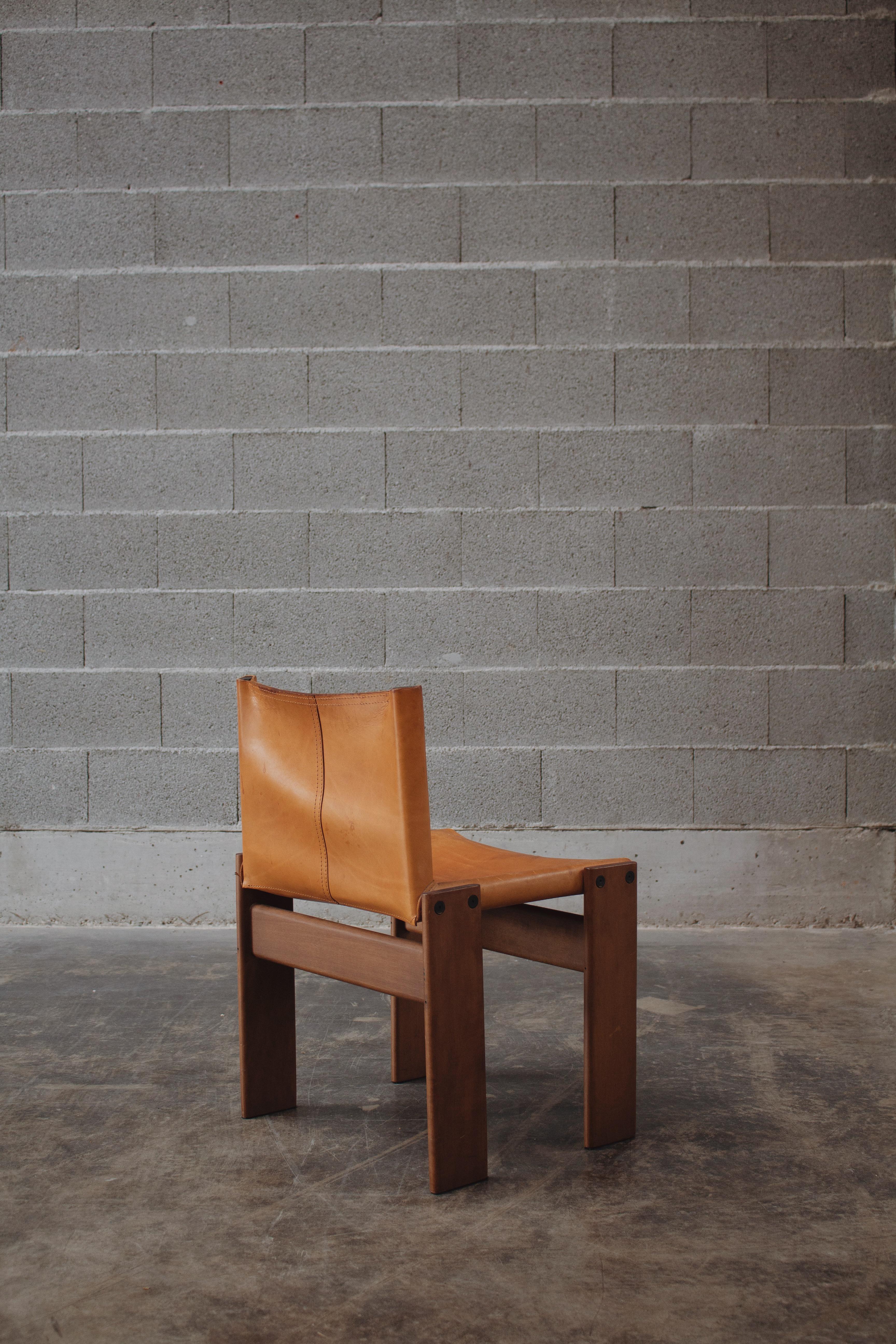 Chaises de salle à manger « Monk » de Afra & Tobia Scarpa pour Molteni, 1974, lot de 4 en vente 3