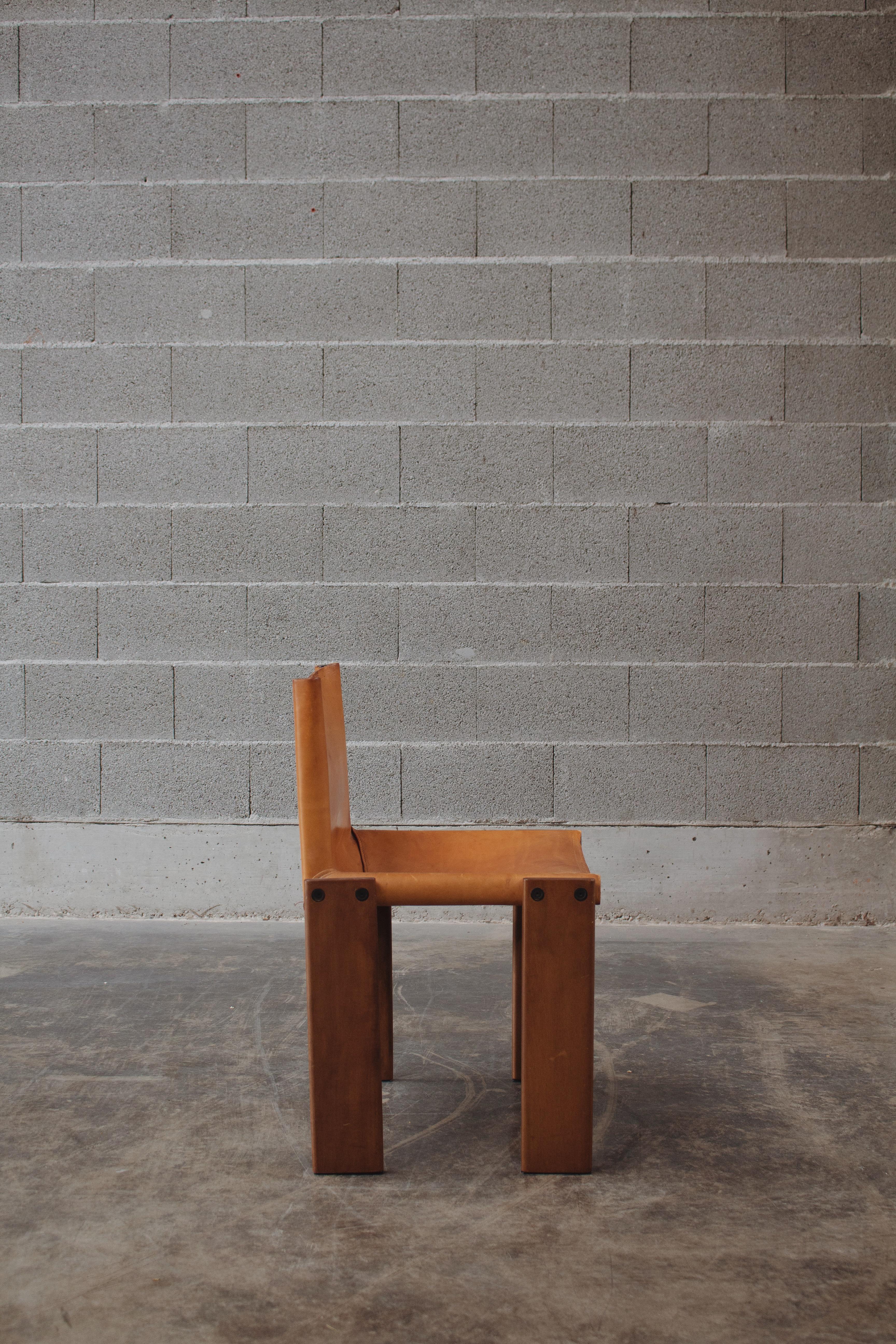 Chaises de salle à manger « Monk » de Afra & Tobia Scarpa pour Molteni, 1974, lot de 4 en vente 5