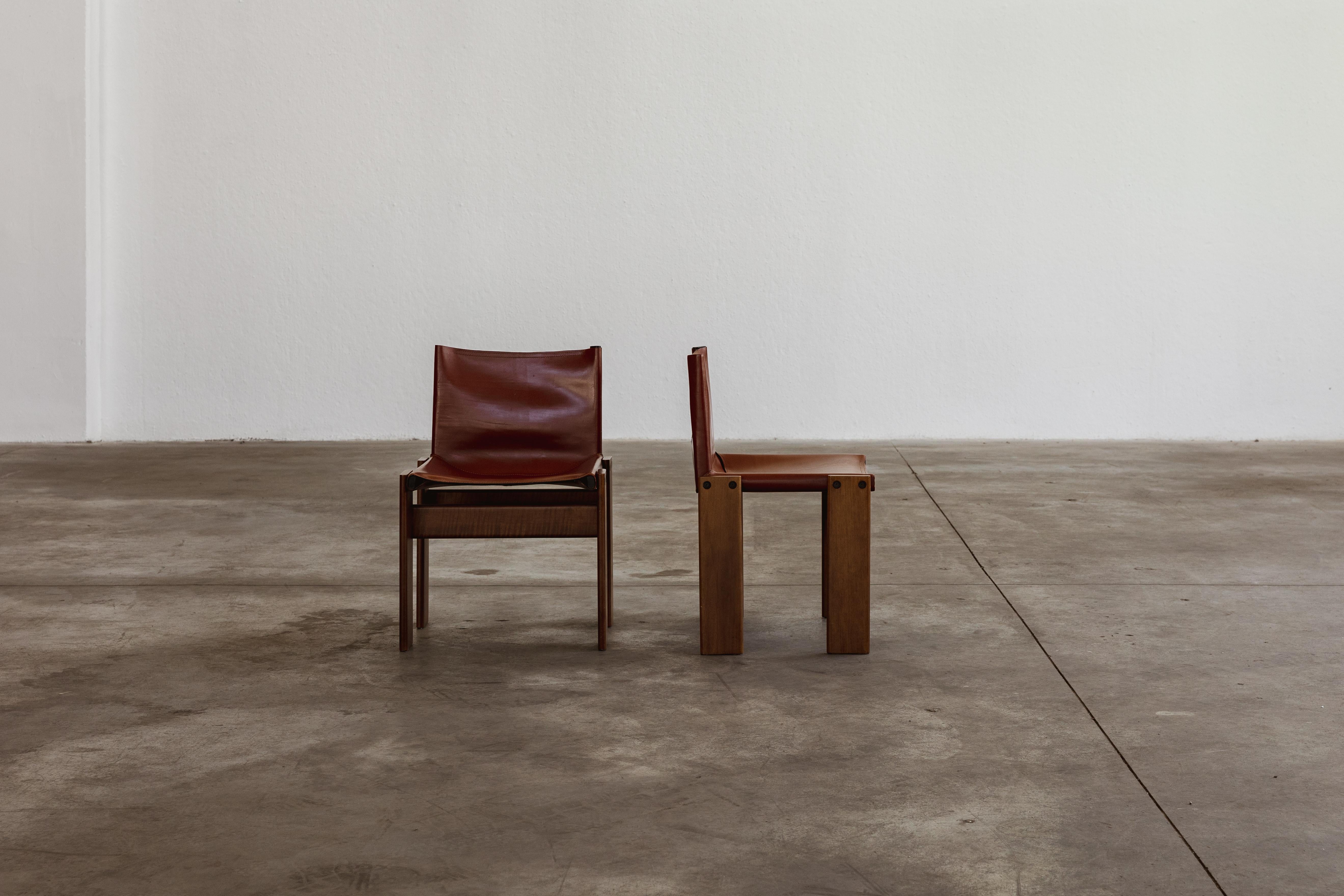 Chaises de salle à manger « Monk » de Afra & Tobia Scarpa pour Molteni, 1974, lot de 4 en vente 7