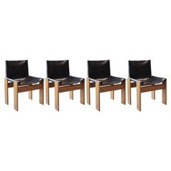 Afra 
Tobia Scarpa "Monk" Dining Chairs for Molteni, 1974, Set of 4