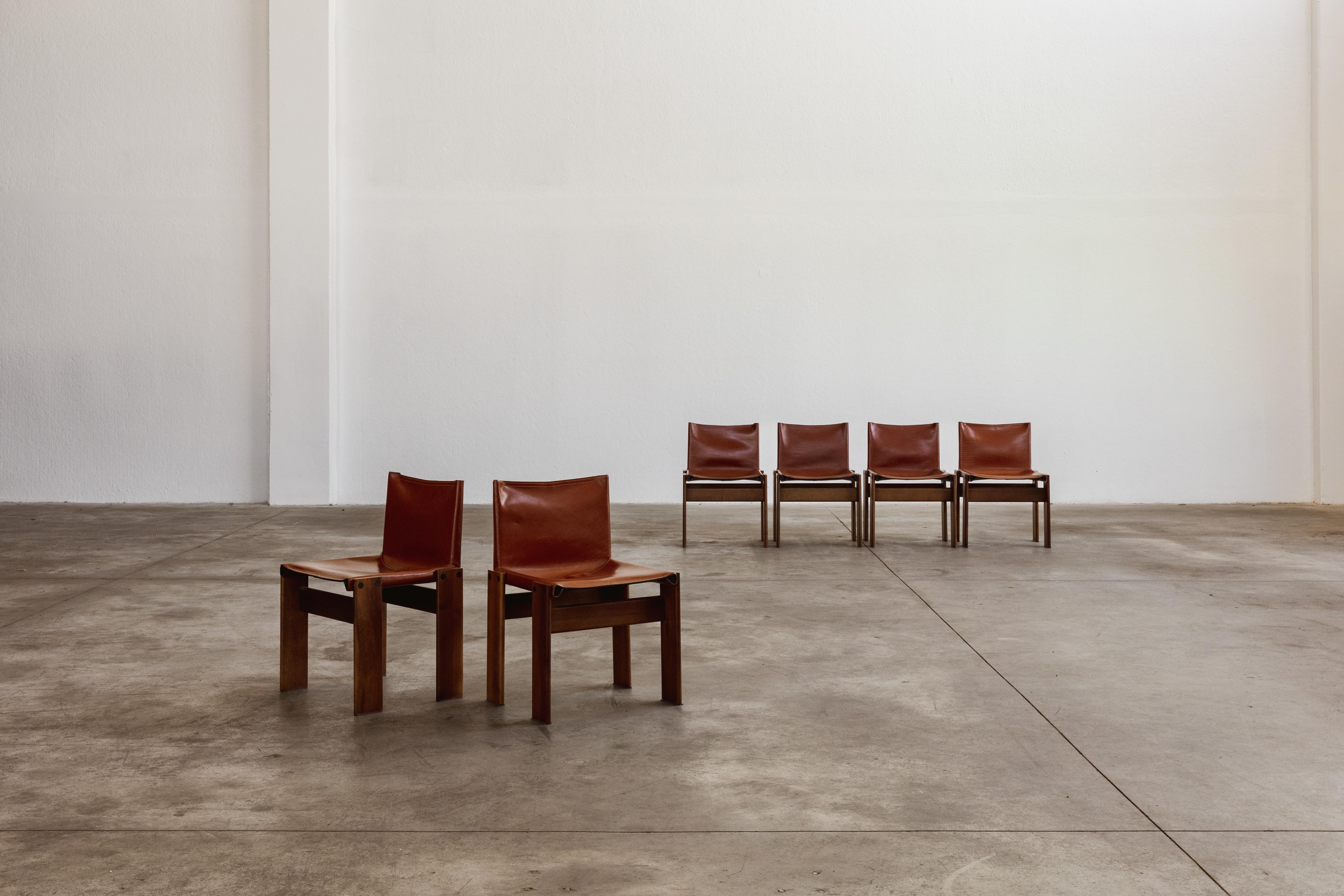 Fin du 20e siècle Chaises de salle à manger « Monk » de Afra & Tobia Scarpa pour Molteni, 1974, lot de 6 en vente