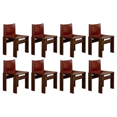 Afra 
Tobia Scarpa "Monk" Dining Chairs for Molteni, 1974, Set of 8