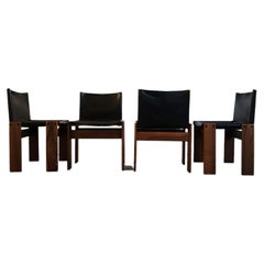 Afra & Tobia Scarpa Monk Chair Black Leather
