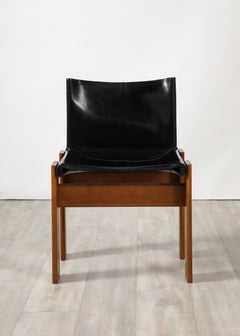 Afra & Tobia Scarpa 'Monk' Set of Six Dining Chairs for Molteni, 1974