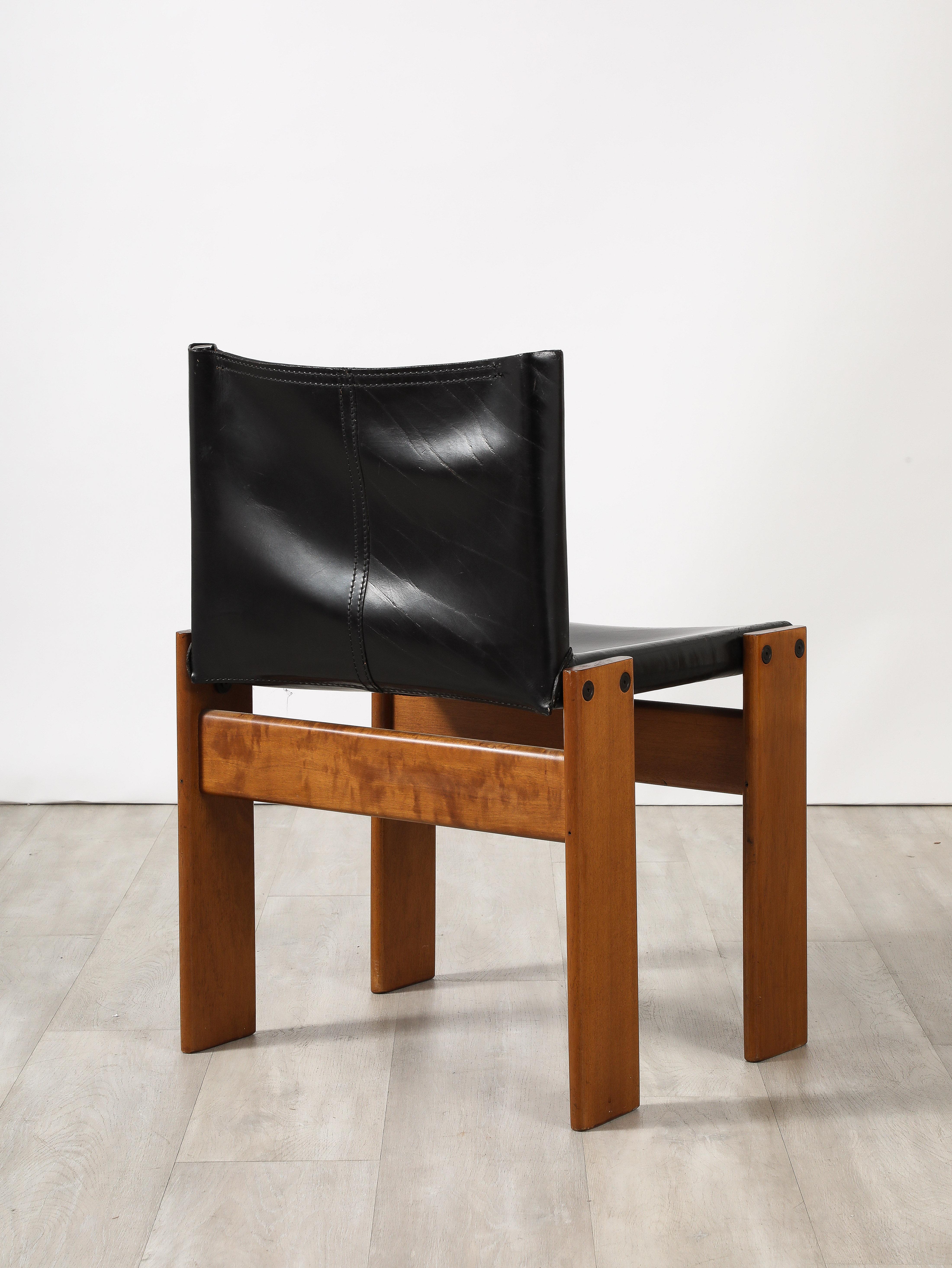 Fine XX secolo Set di sei sedie da pranzo di Afra & Tobia Scarpa 'Monk' per Molteni, 1974 in vendita