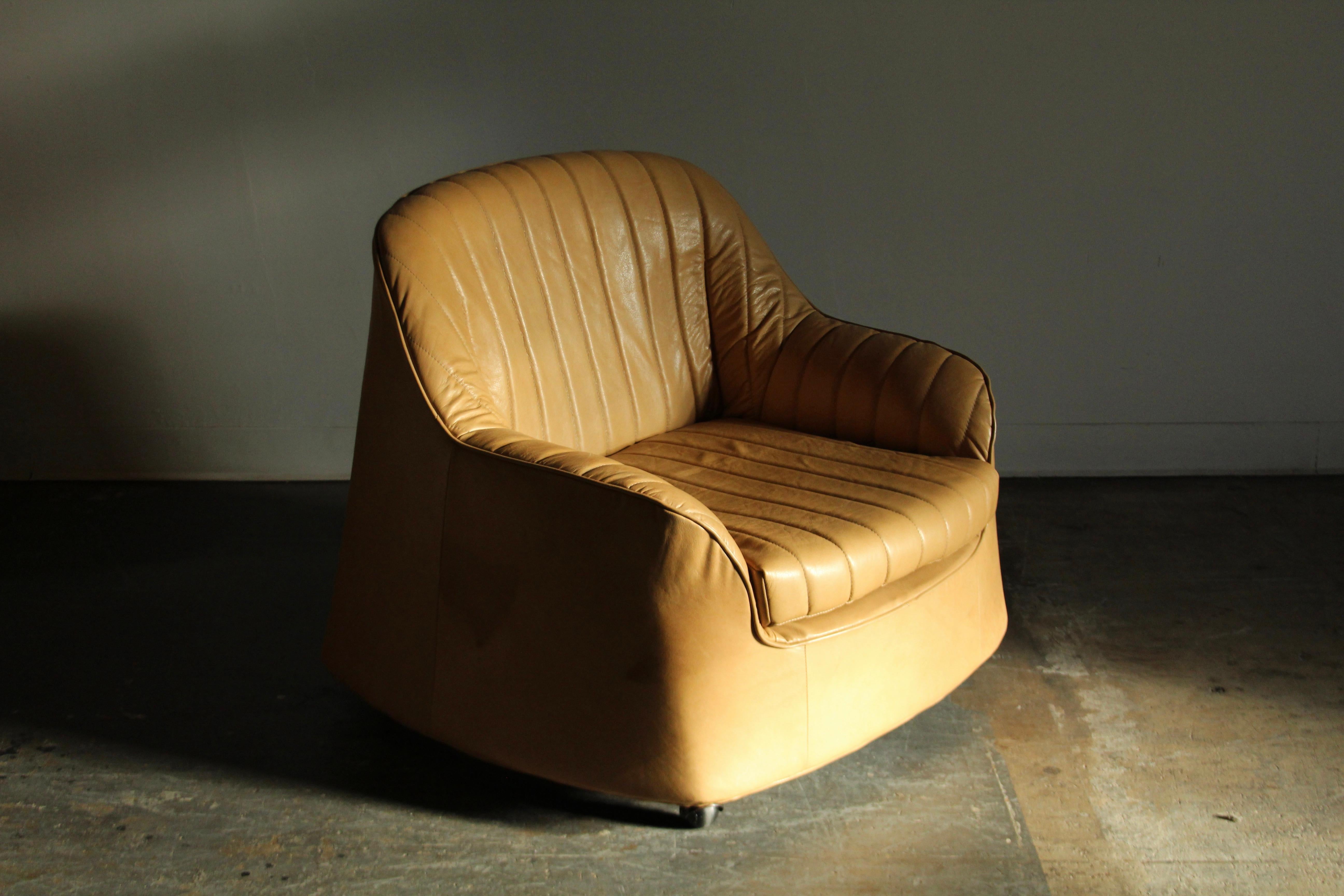 Late 20th Century Afra & Tobia Scarpa Natural Leather 