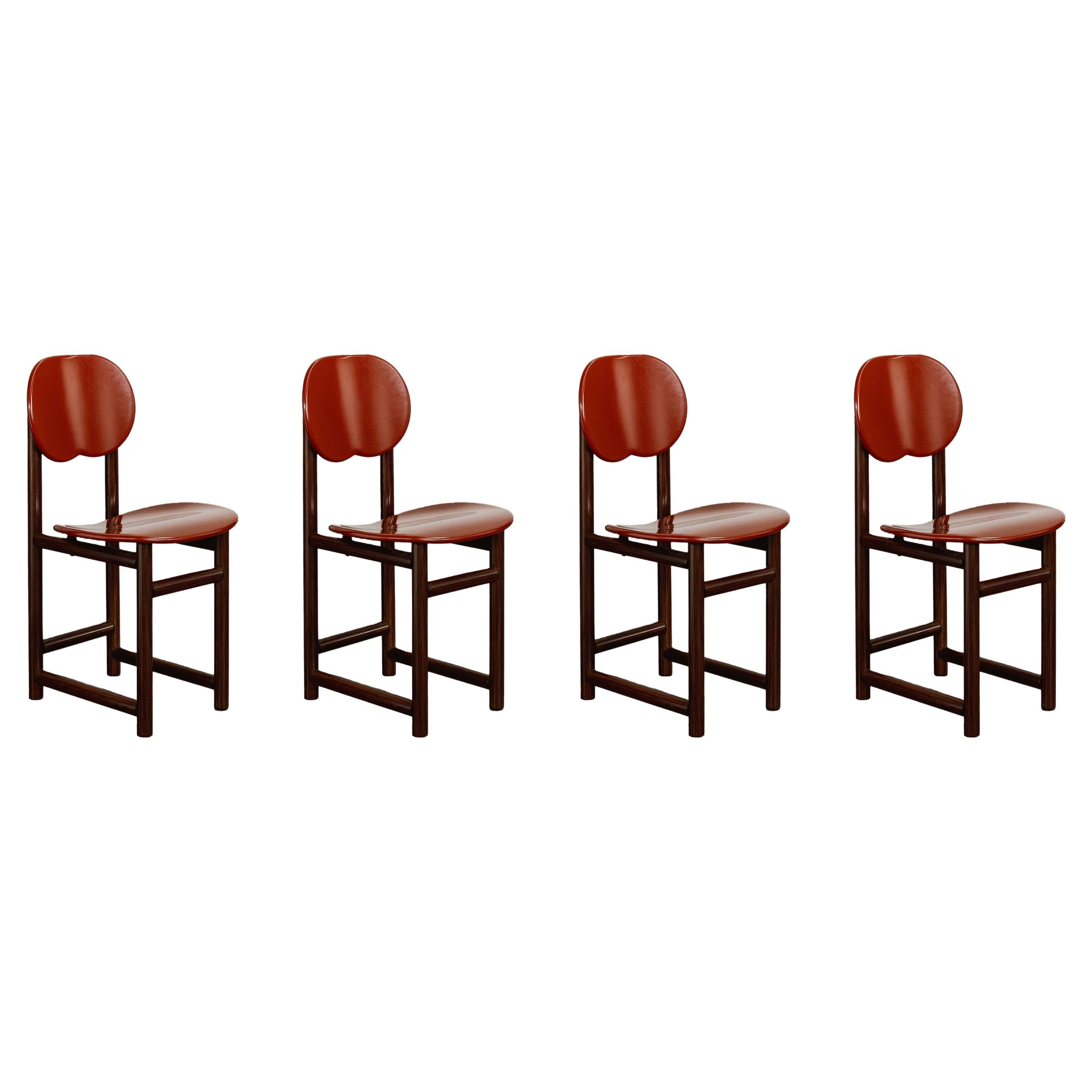 Chaises de salle à manger New Harmony d'Afra & Tobia Scarpa pour Maxalto, 1987, lot de 4 en vente