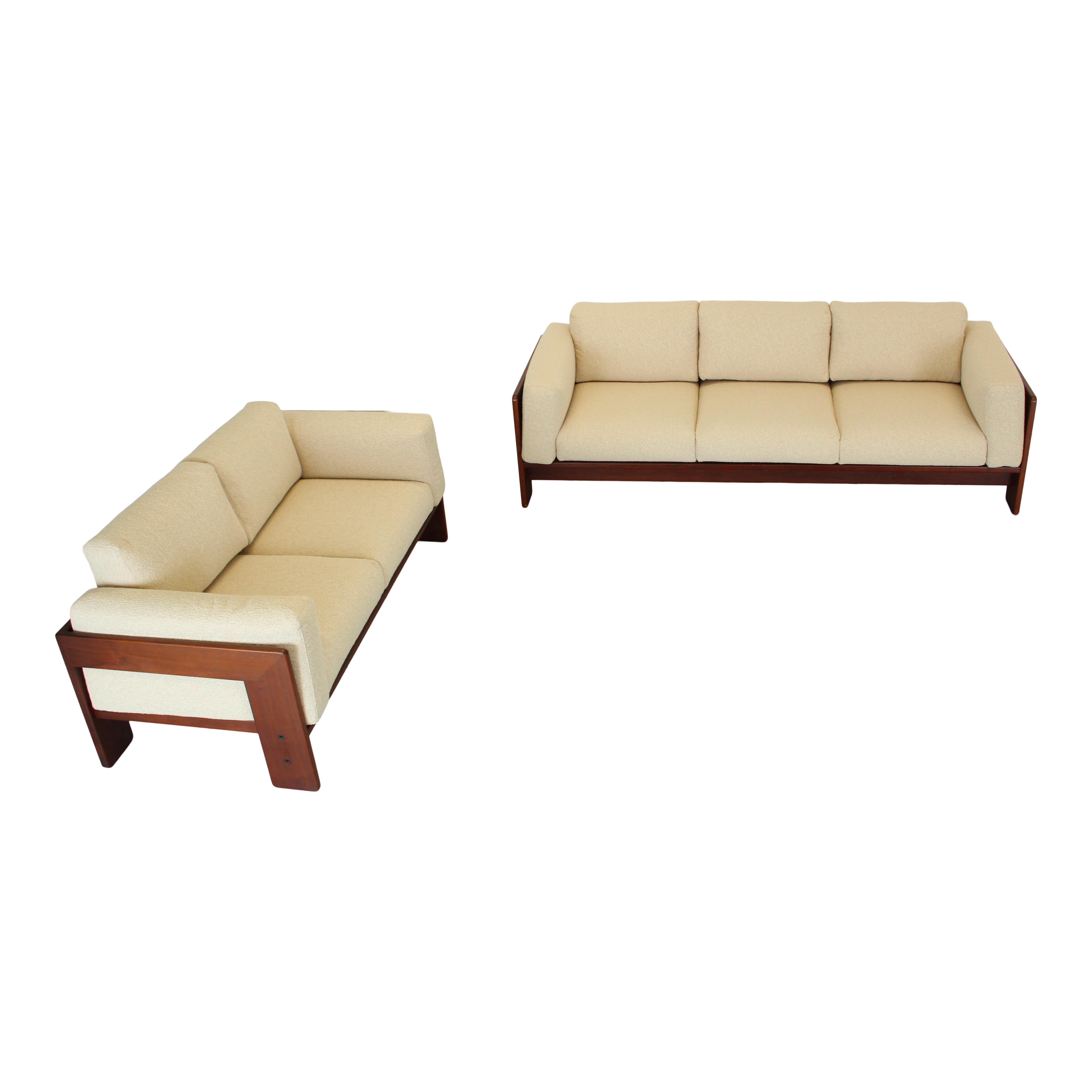 Mid-Century Modern Afra & Tobia Scarpa Ensemble de salon Bastiano en bouclier blanc cassé pour Gavina, 1966 en vente