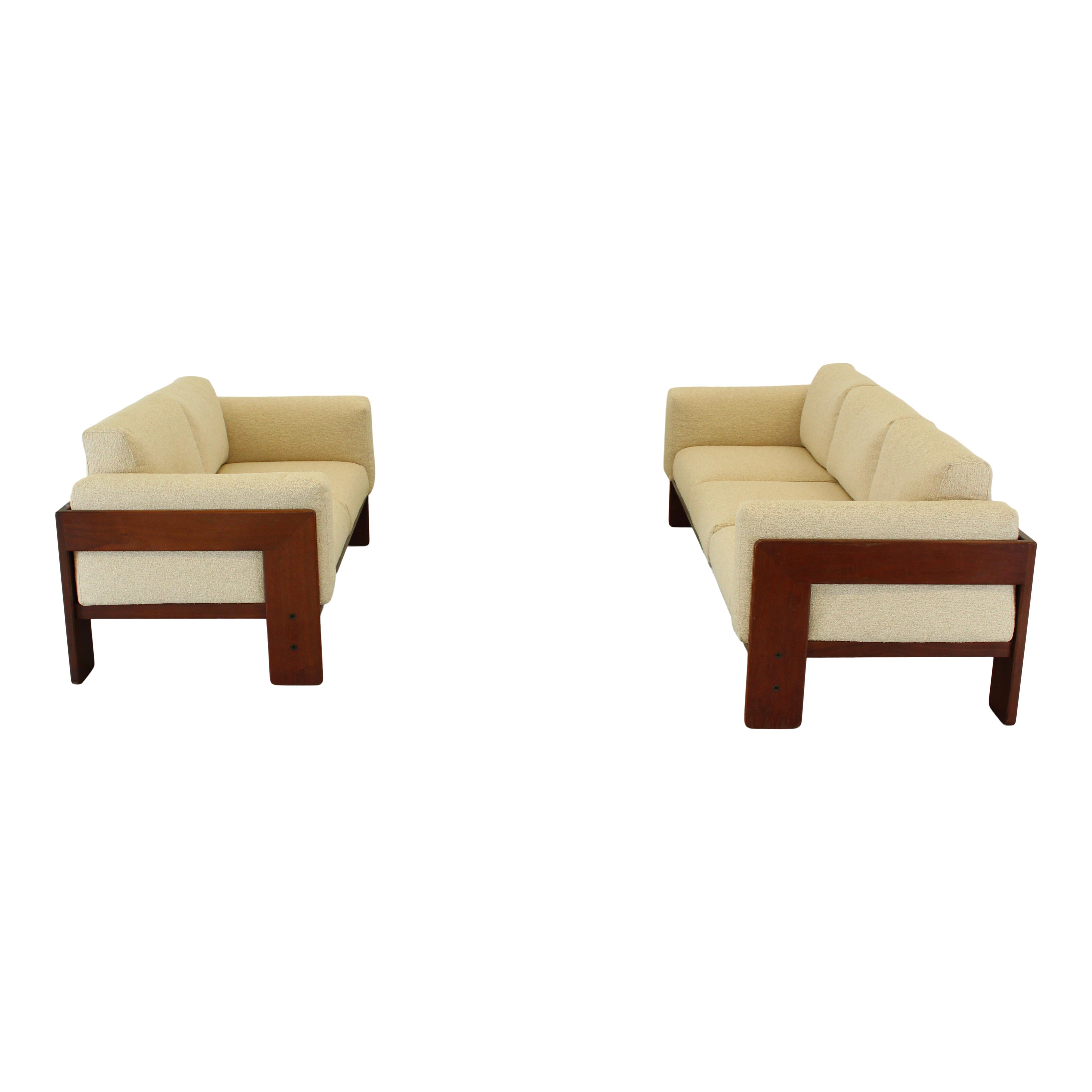 Bouclé Afra & Tobia Scarpa Ensemble de salon Bastiano en bouclier blanc cassé pour Gavina, 1966 en vente